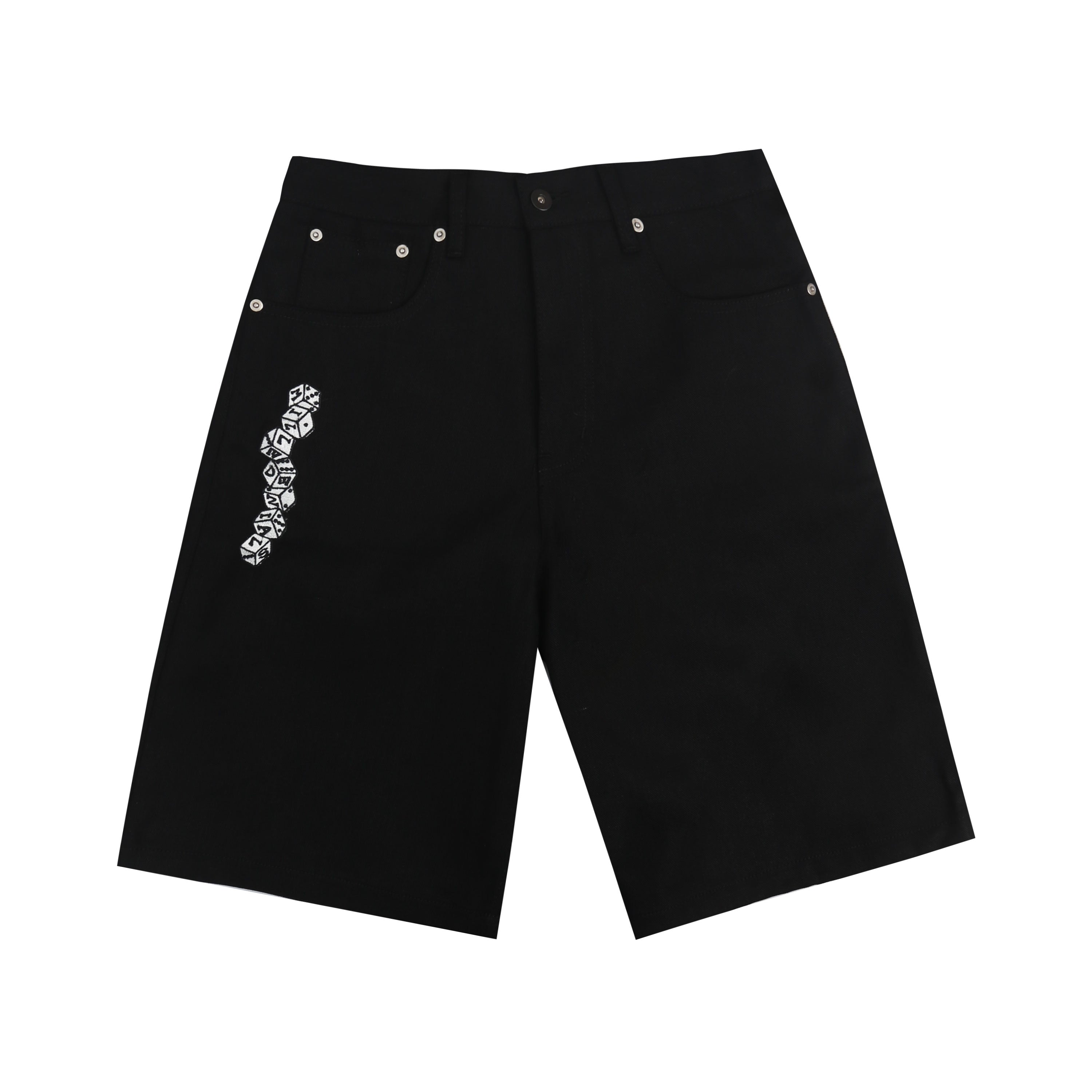 Milledenials - Loaded Dice - Jorts Jeans - Black