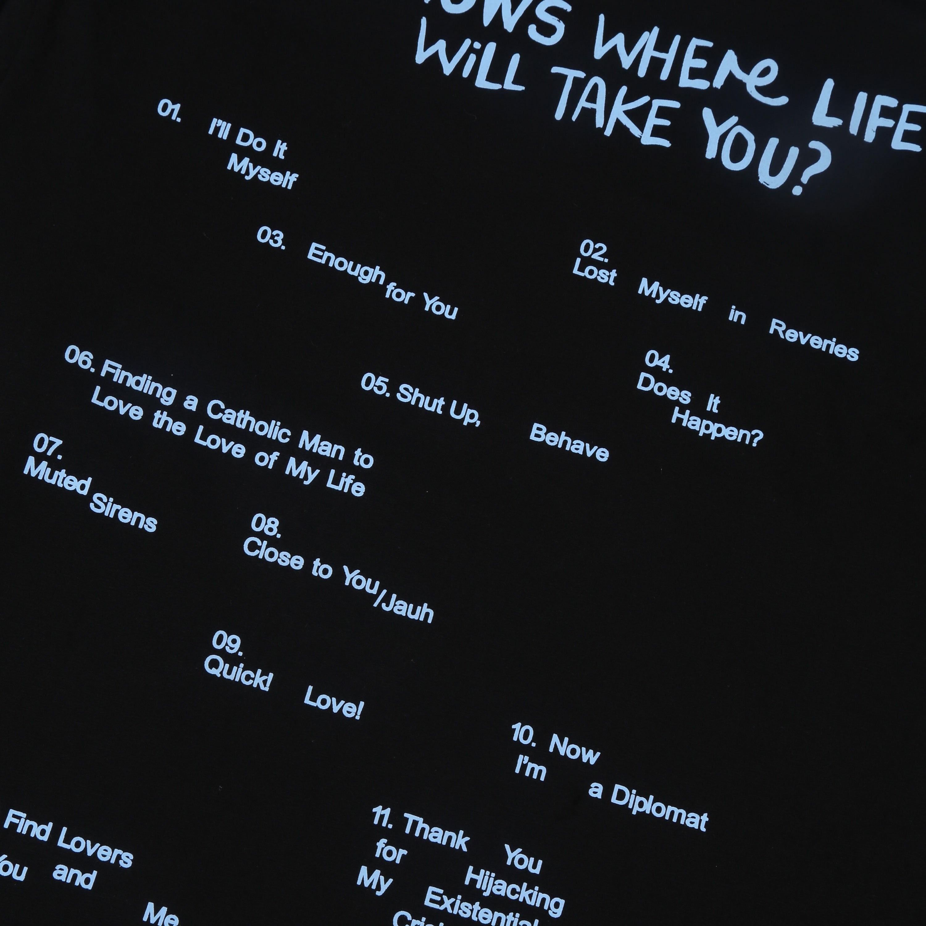 Reality Club - Tracklist Longsleeve - T-shirt - Black