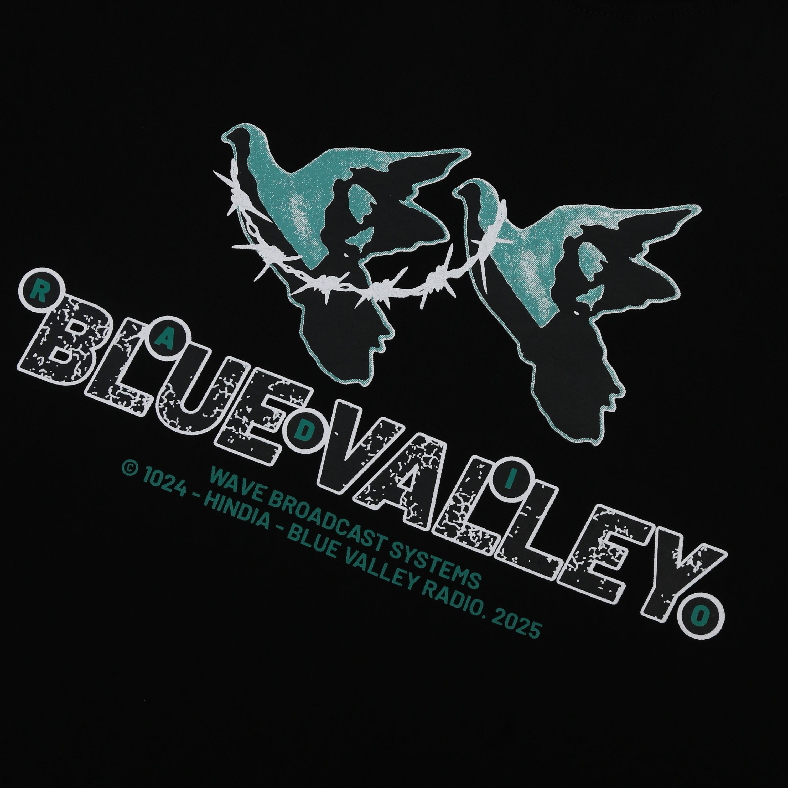 Hindia - Blue Valley Radio - T-shirt - Black