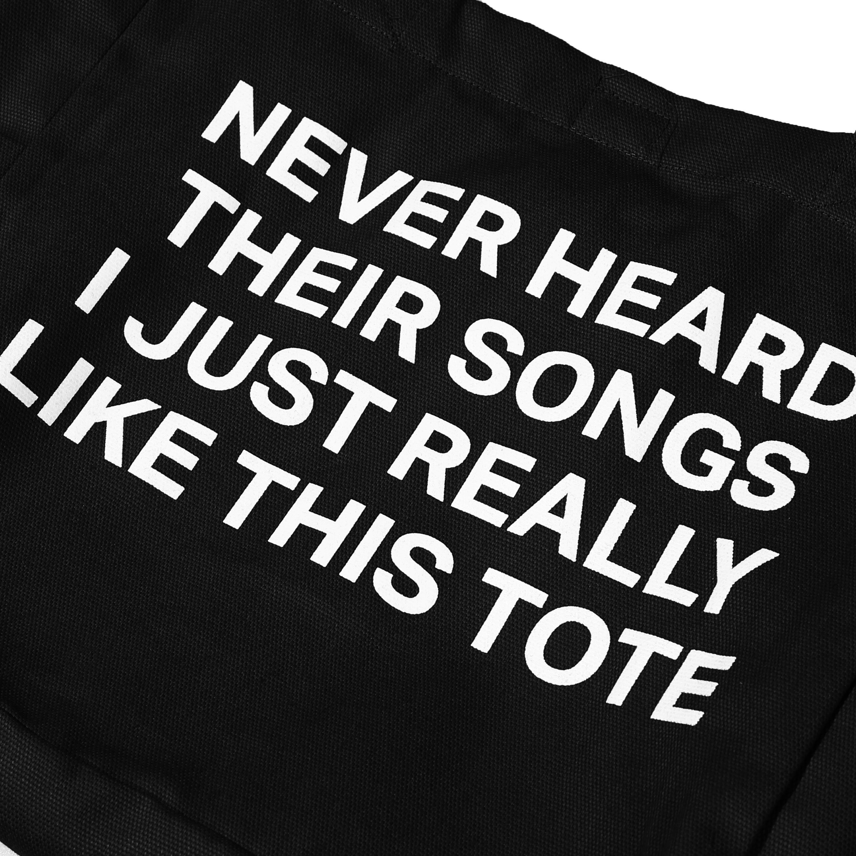 SDY - Never Heard - Totebag - Black
