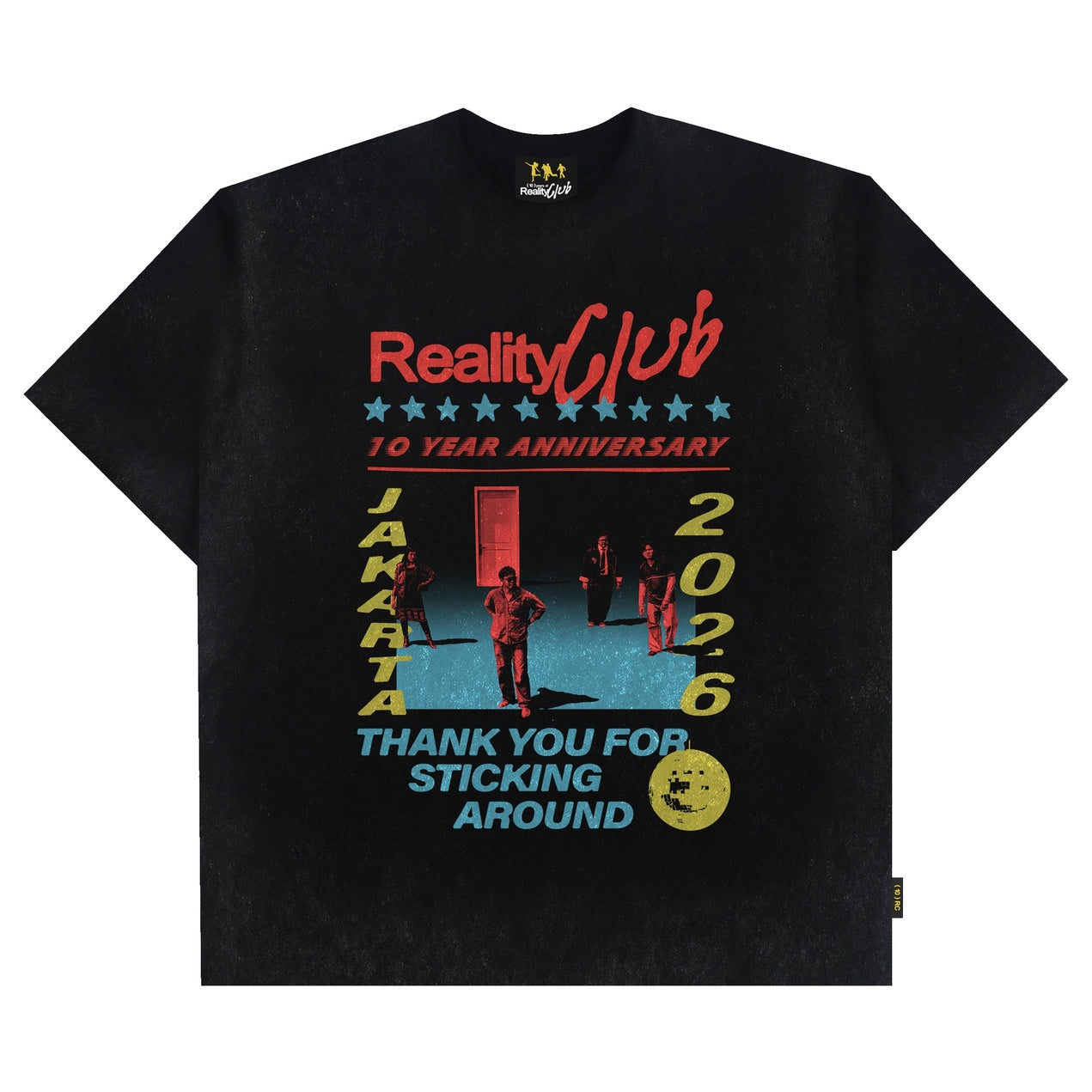 Reality Club - 10 Year Anniversary Washed - T-shirt - Black