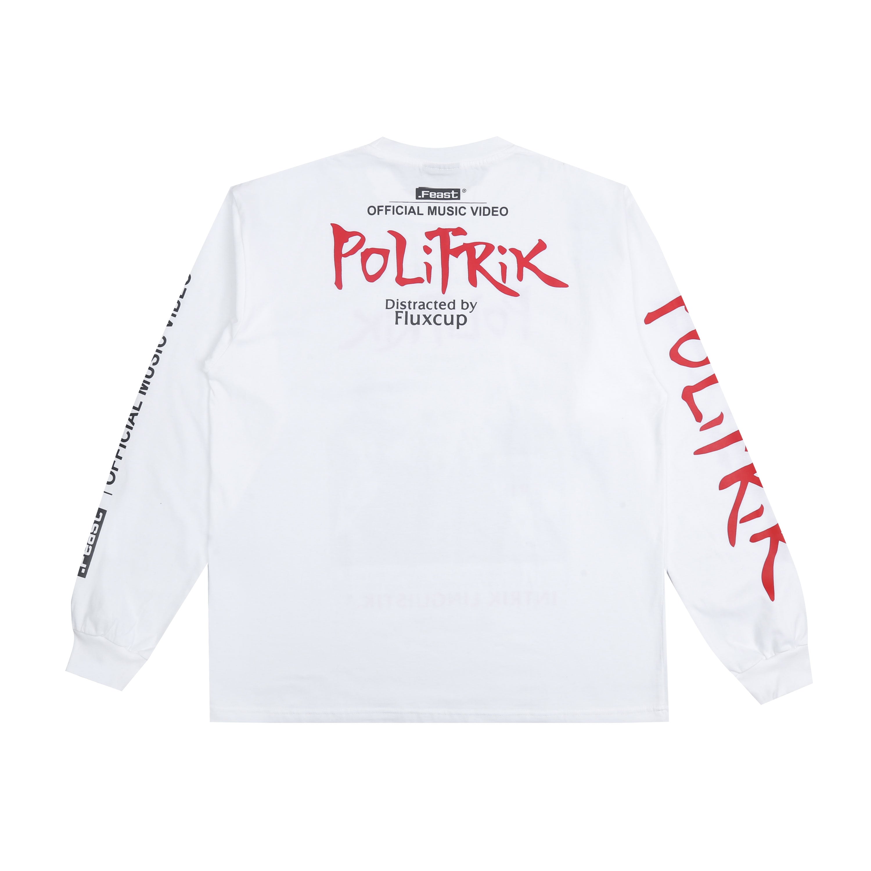 .Feast - Politrik MV Longsleeve - T-shirt - White