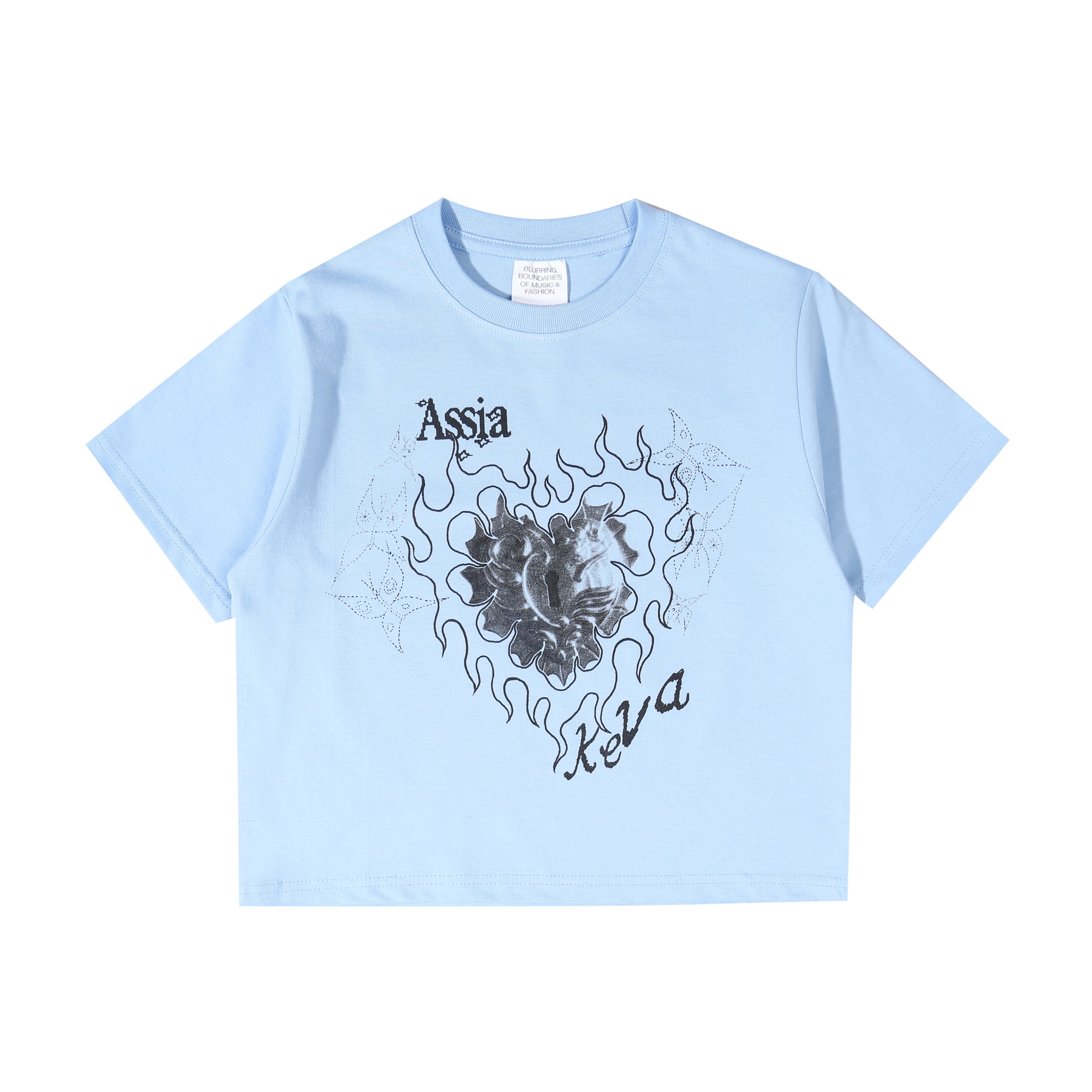 Assia Keva - Heartburn - Baby Tee - Blue