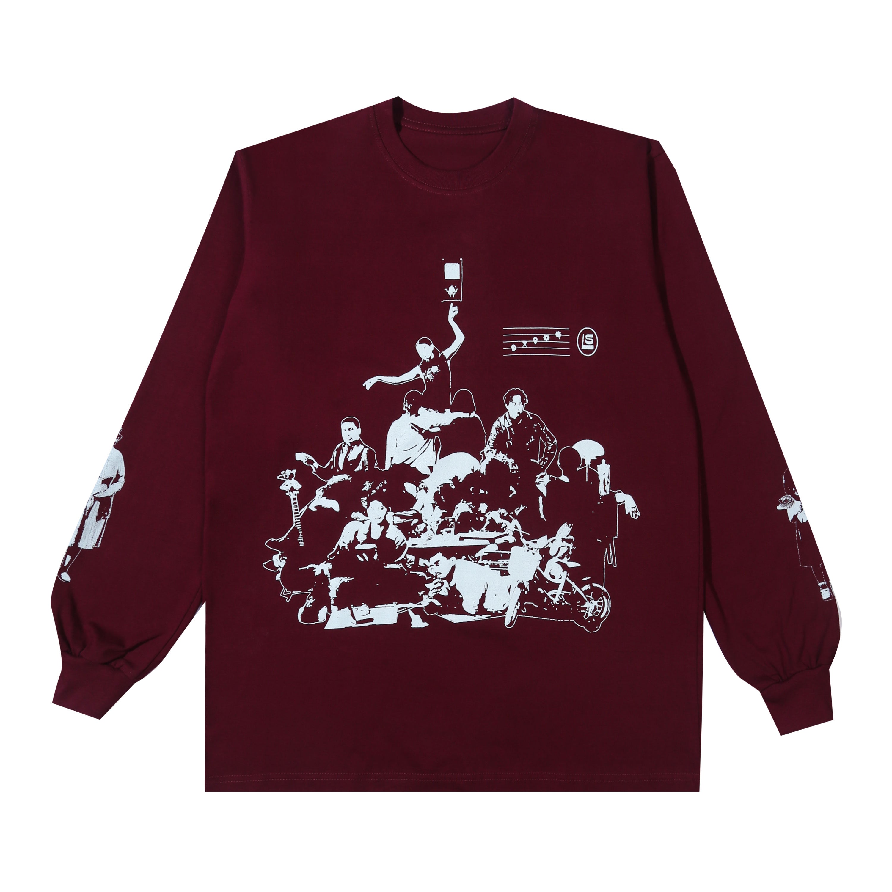 Lomba Sihir - Obrolan Jam 3 Pagi Longsleeve - T-shirt - Maroon