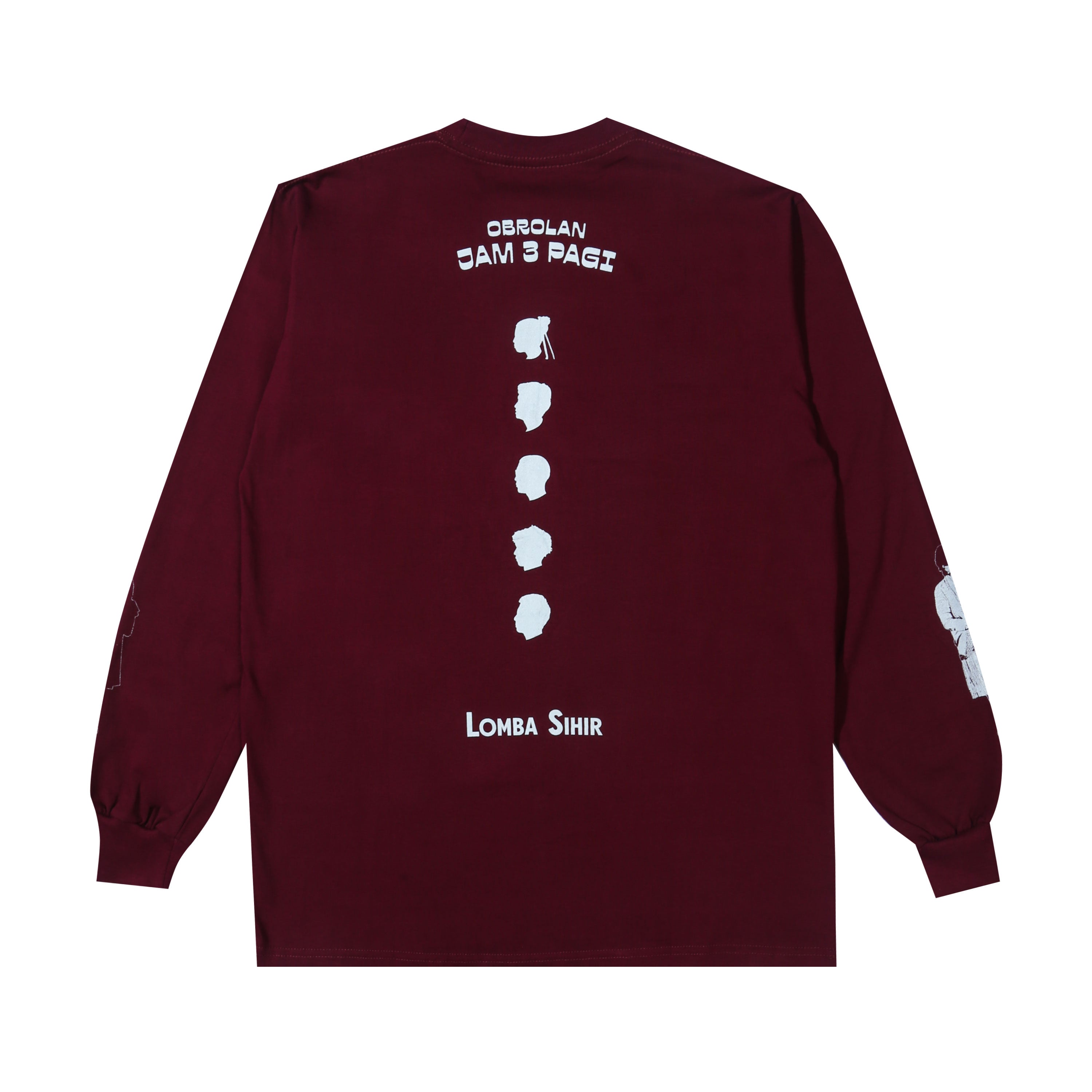 Lomba Sihir - Obrolan Jam 3 Pagi Longsleeve - T-shirt - Maroon