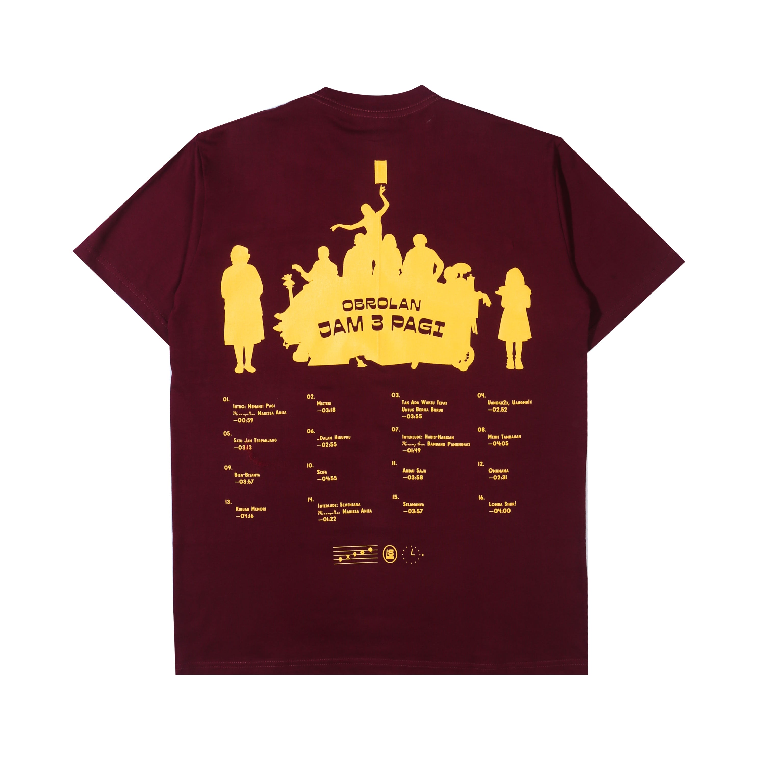 Lomba Sihir - Tracklist - T-shirt - Maroon
