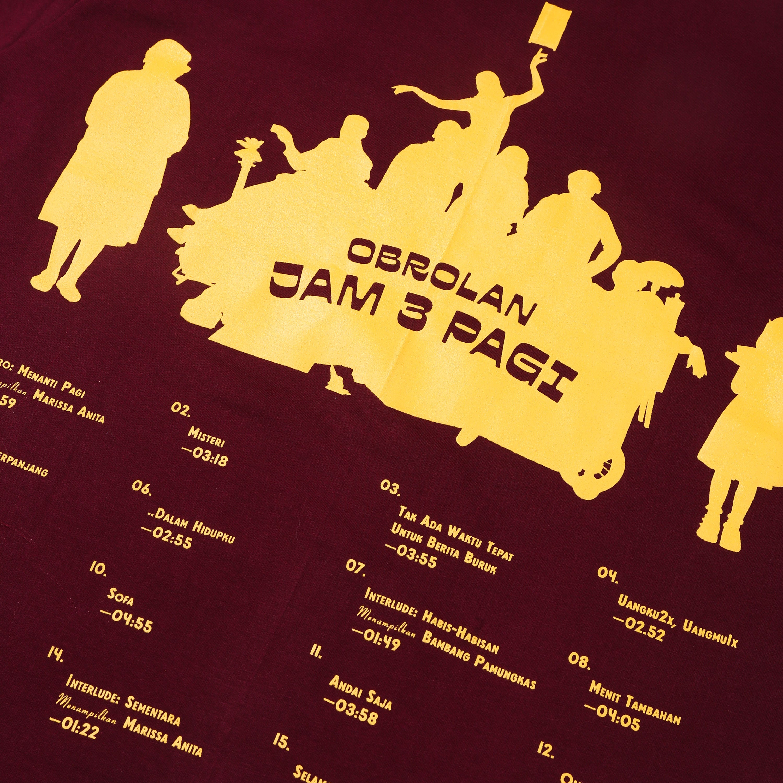 Lomba Sihir - Tracklist - T-shirt - Maroon