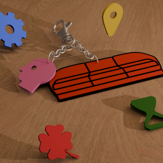 Lomba Sihir - Sofa - Keychain - Red