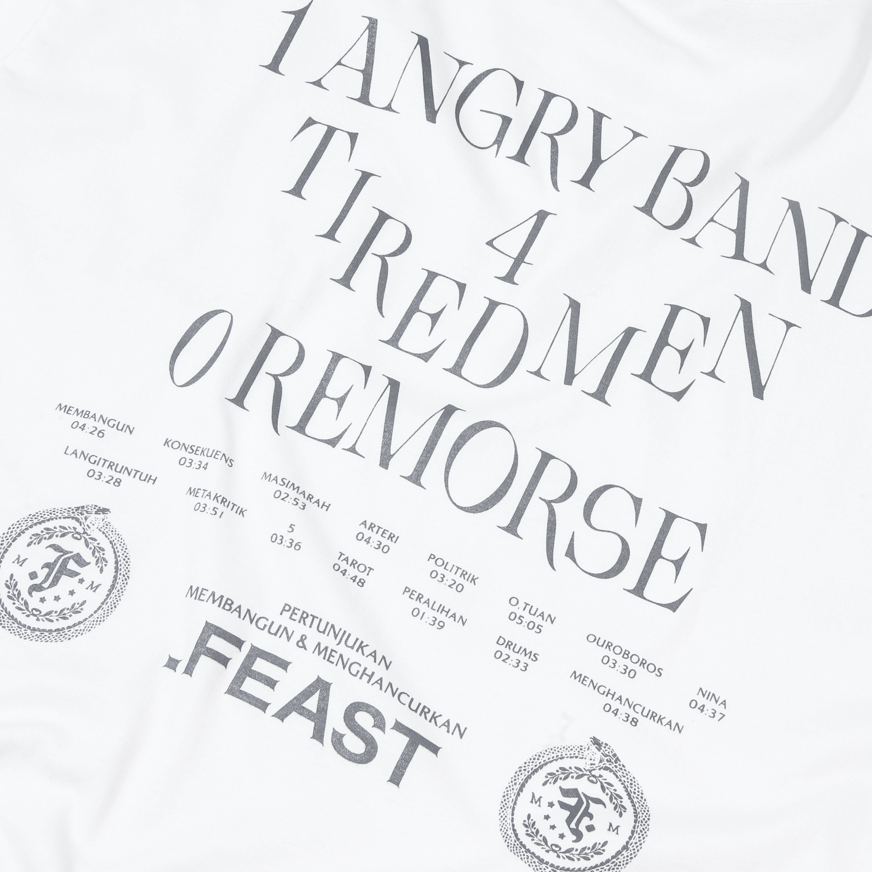 .Feast - Tracklist - T-shirt - White