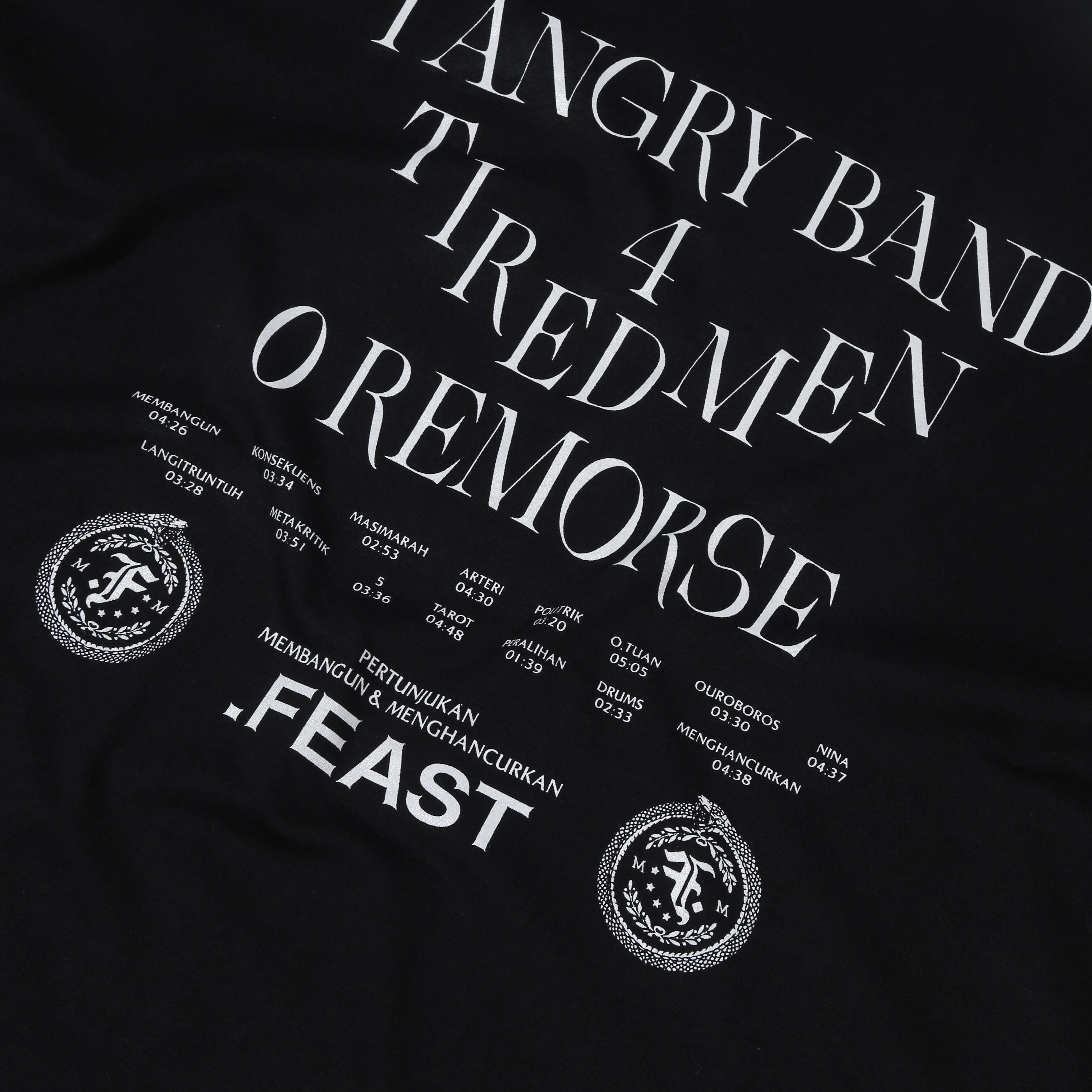 .Feast - Tracklist Longsleeve - T-shirt - Black
