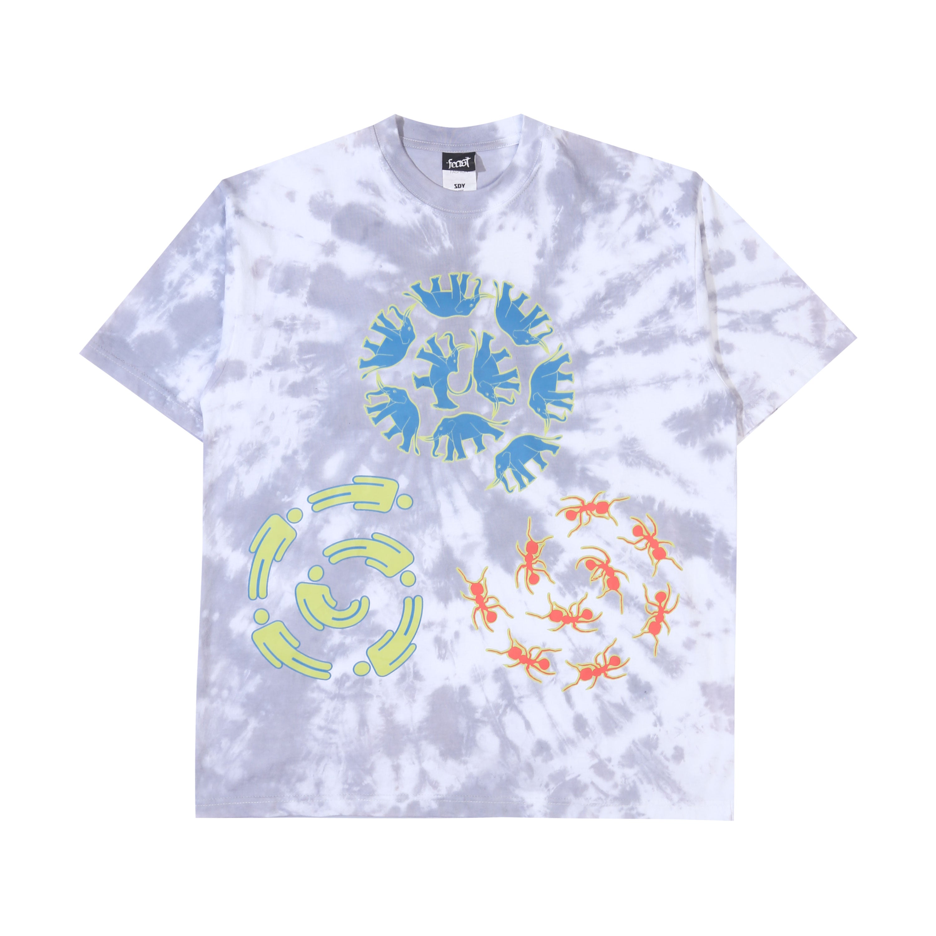 .Feast - Gajah Semut Manusia Tie Dye - T-shirt - White