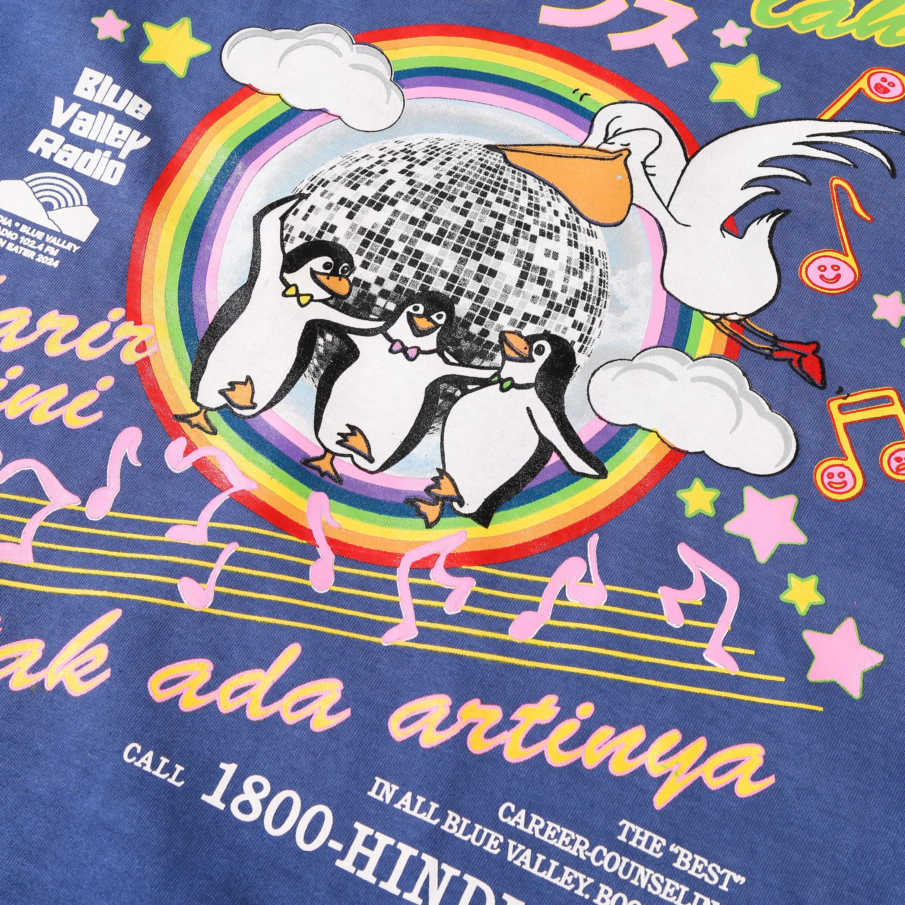 Hindia - Berdansalah Pigment Dyed - T-Shirt - Blue