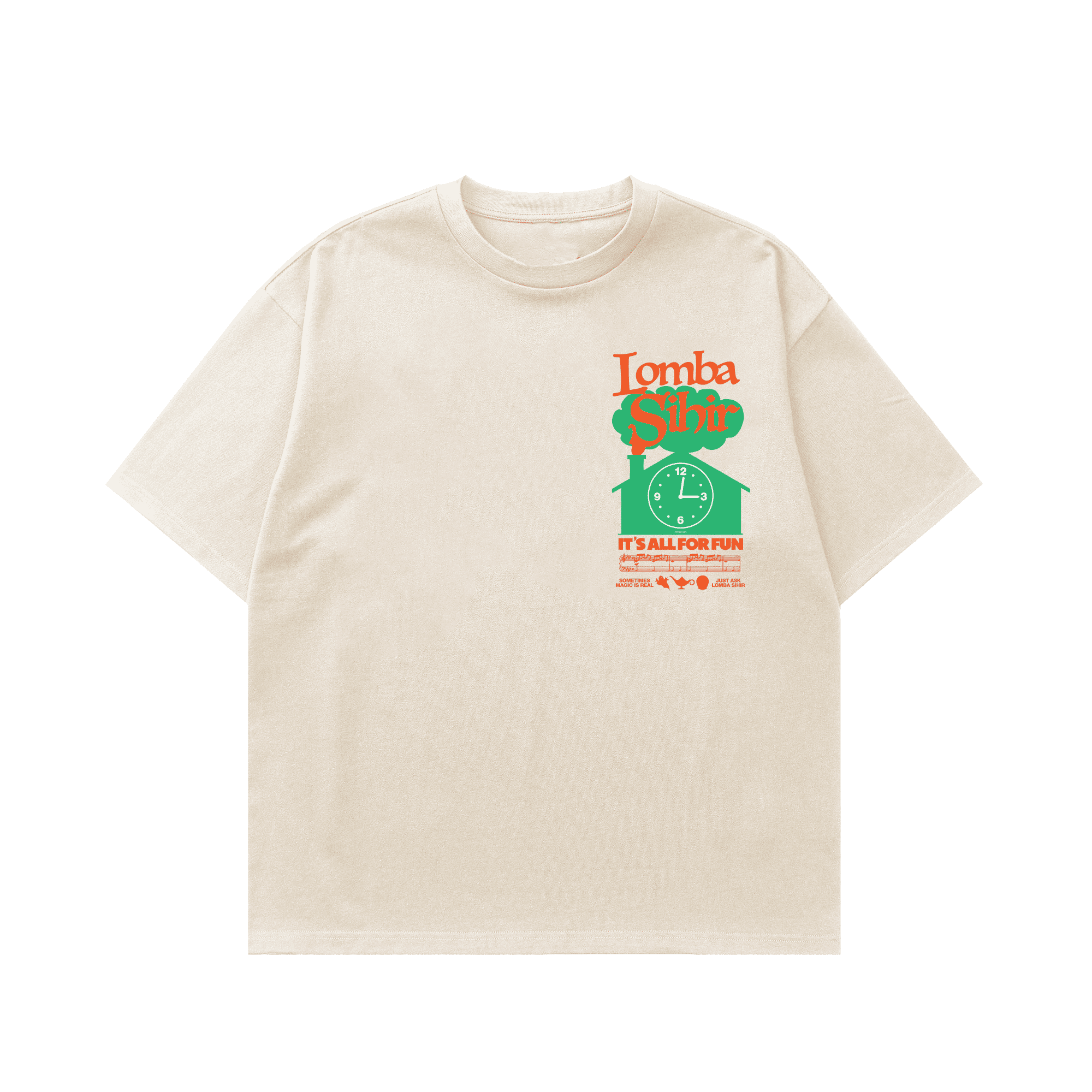 Lomba Sihir - It's All For Fun - T-shirt - Beige