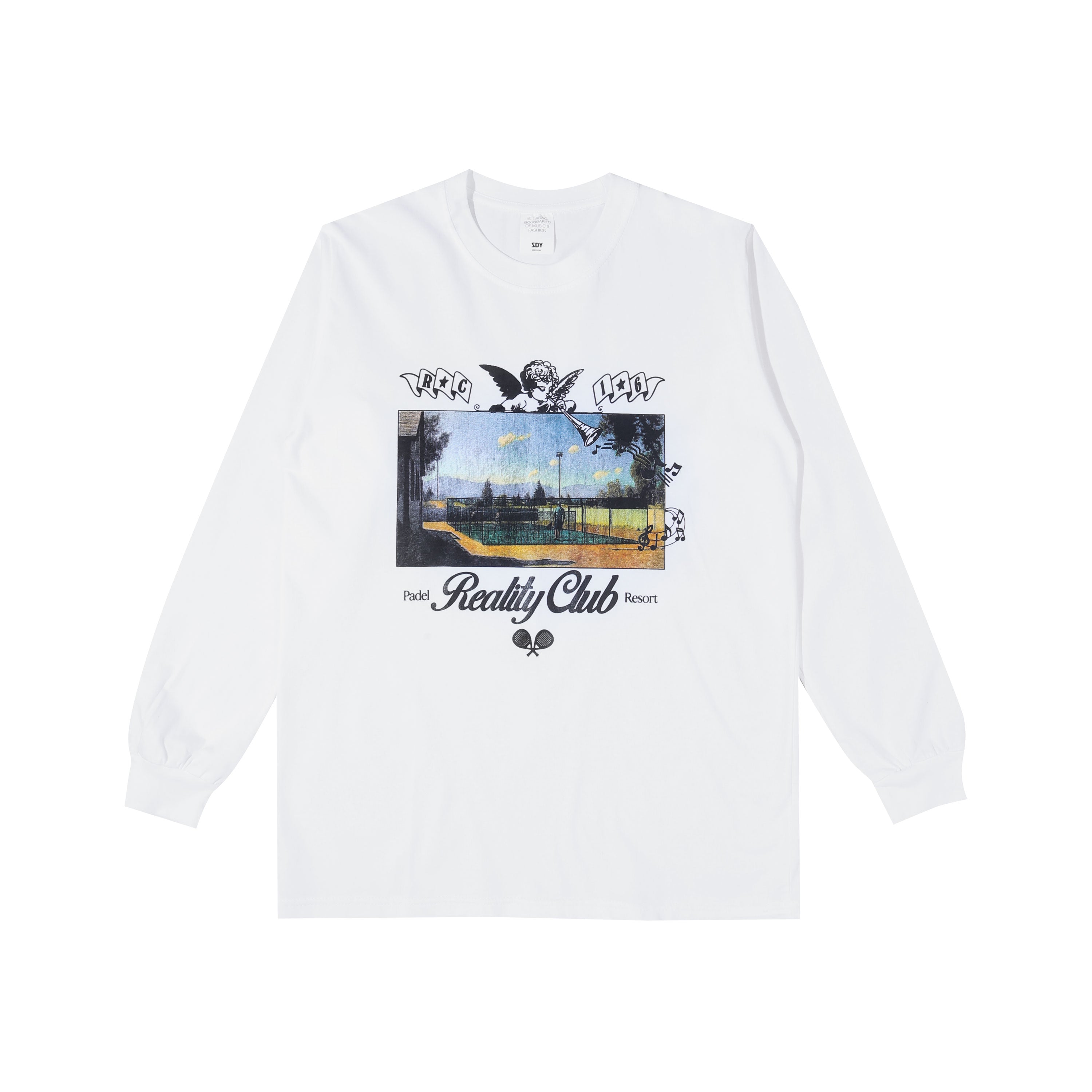 Reality Club - Padel Resort Longsleeve - T-shirt - White