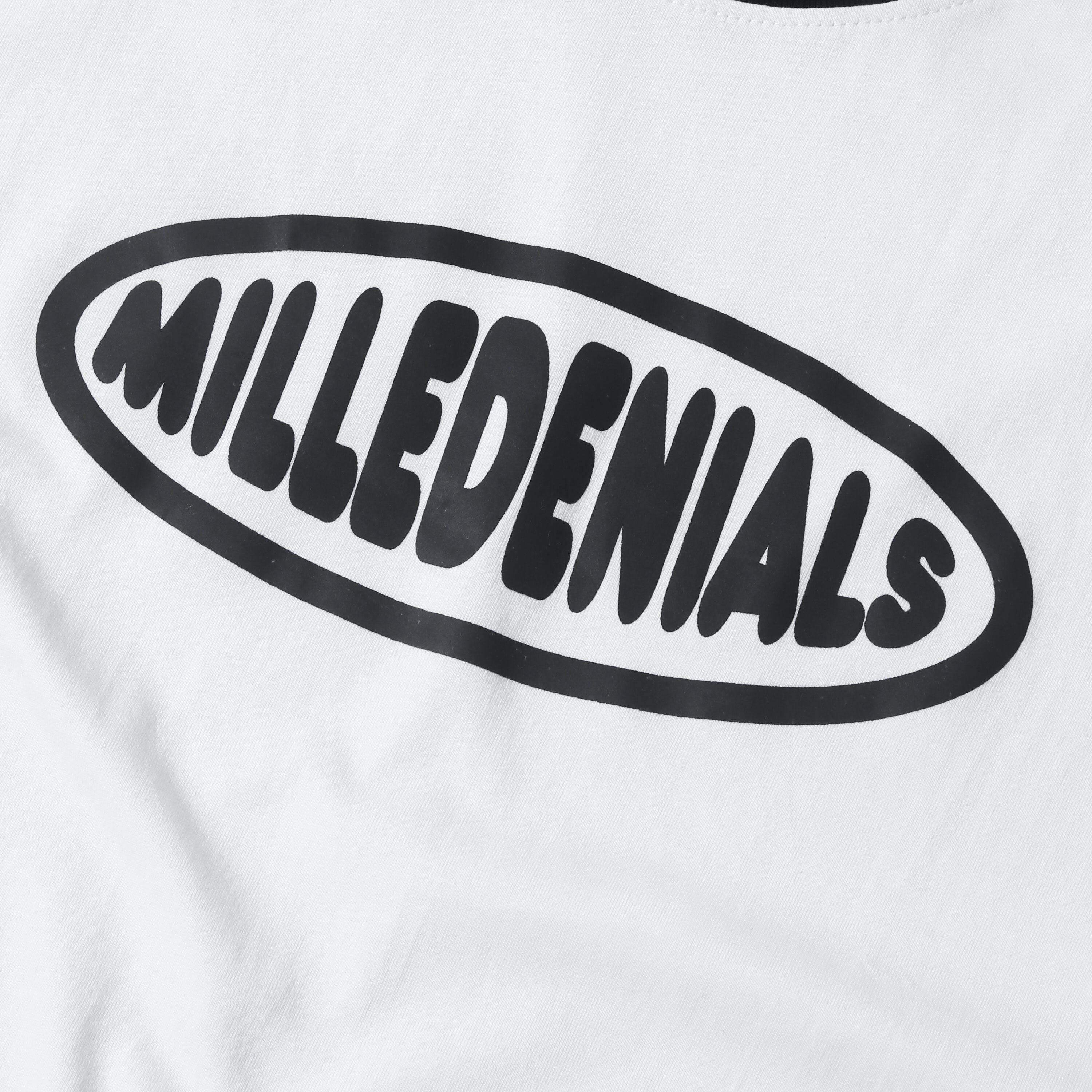 Milledenials - Logotype - Ringer T-shirt - White-4