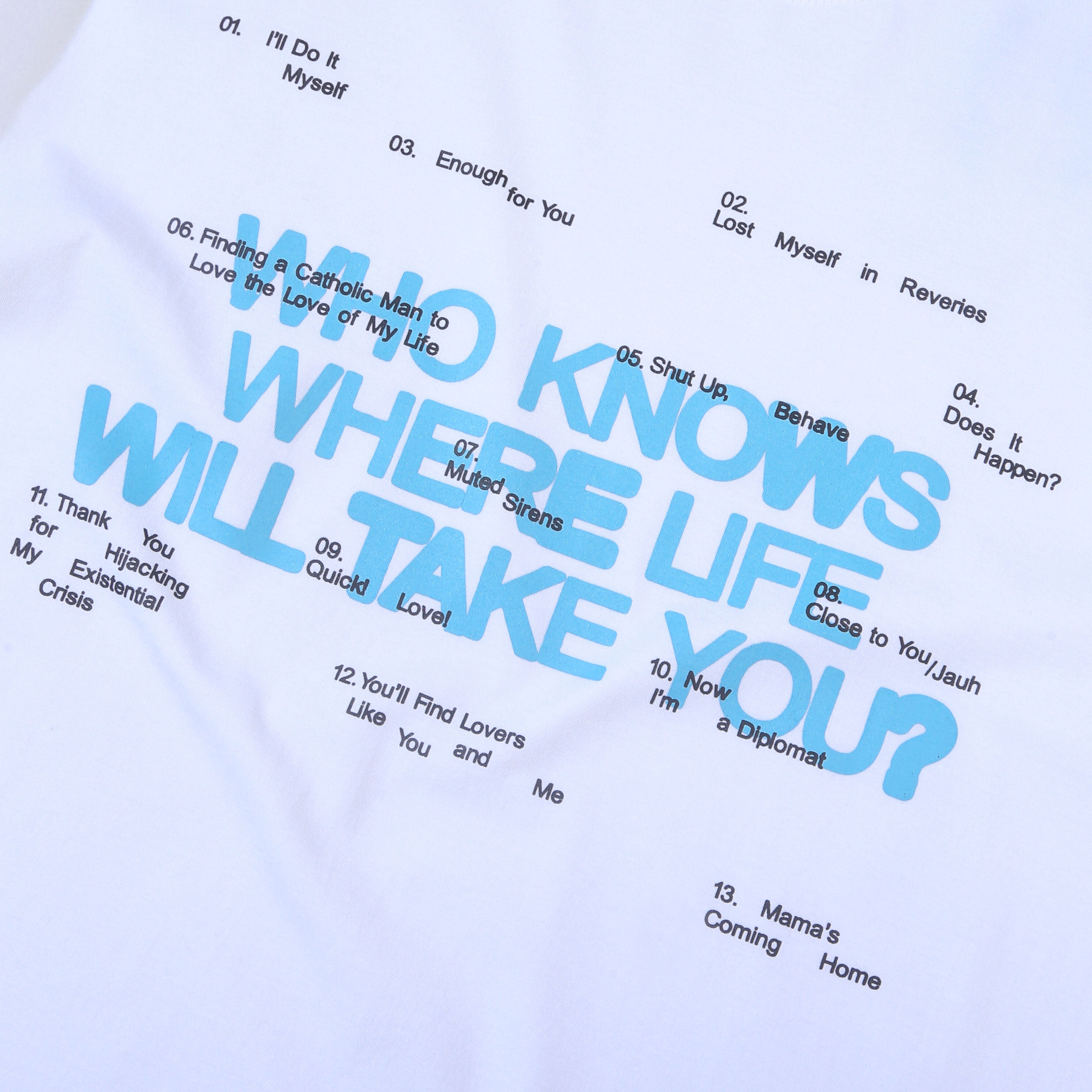 Reality Club - Tracklist - T-shirt - White