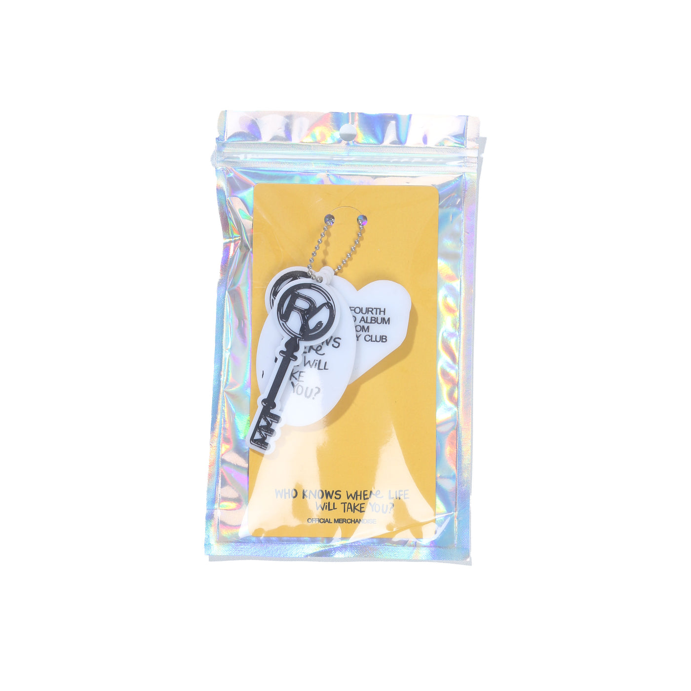 Reality Club - Who Knows Where Life Will Take You - Bag Charm - White — size chart