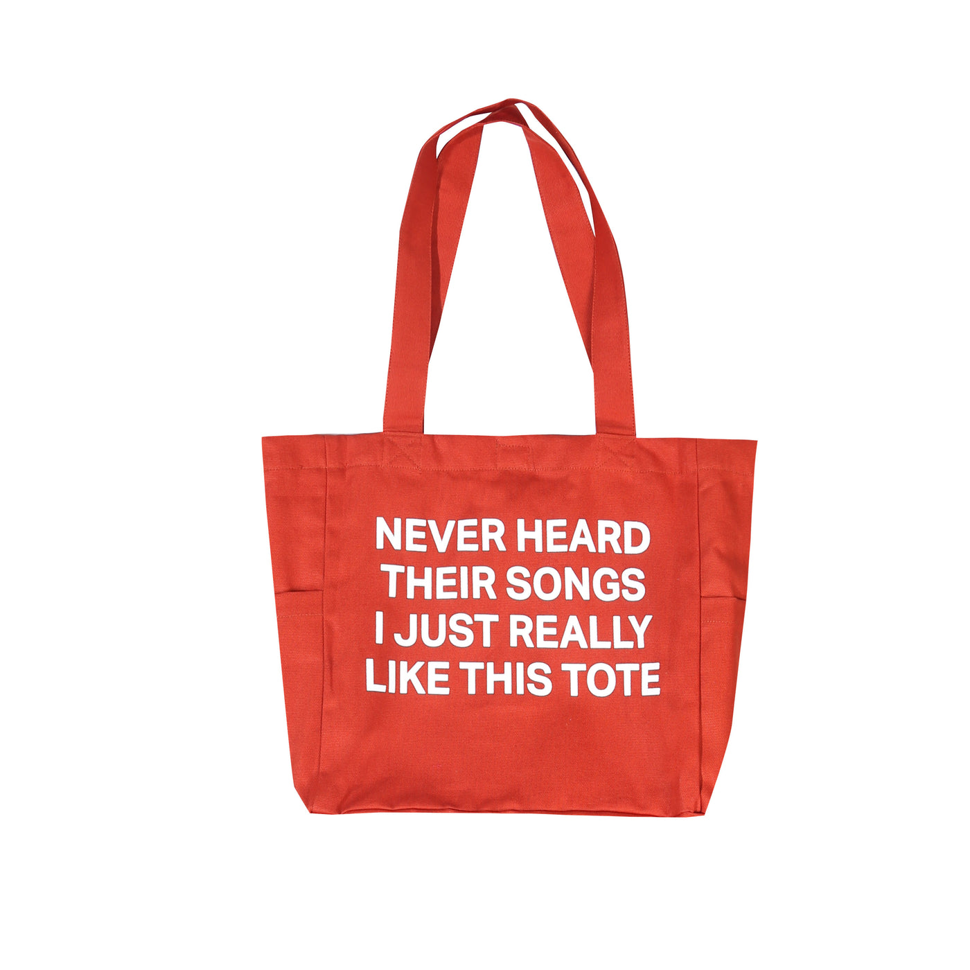 SDY - Never Heard - Totebag - Orange — size chart