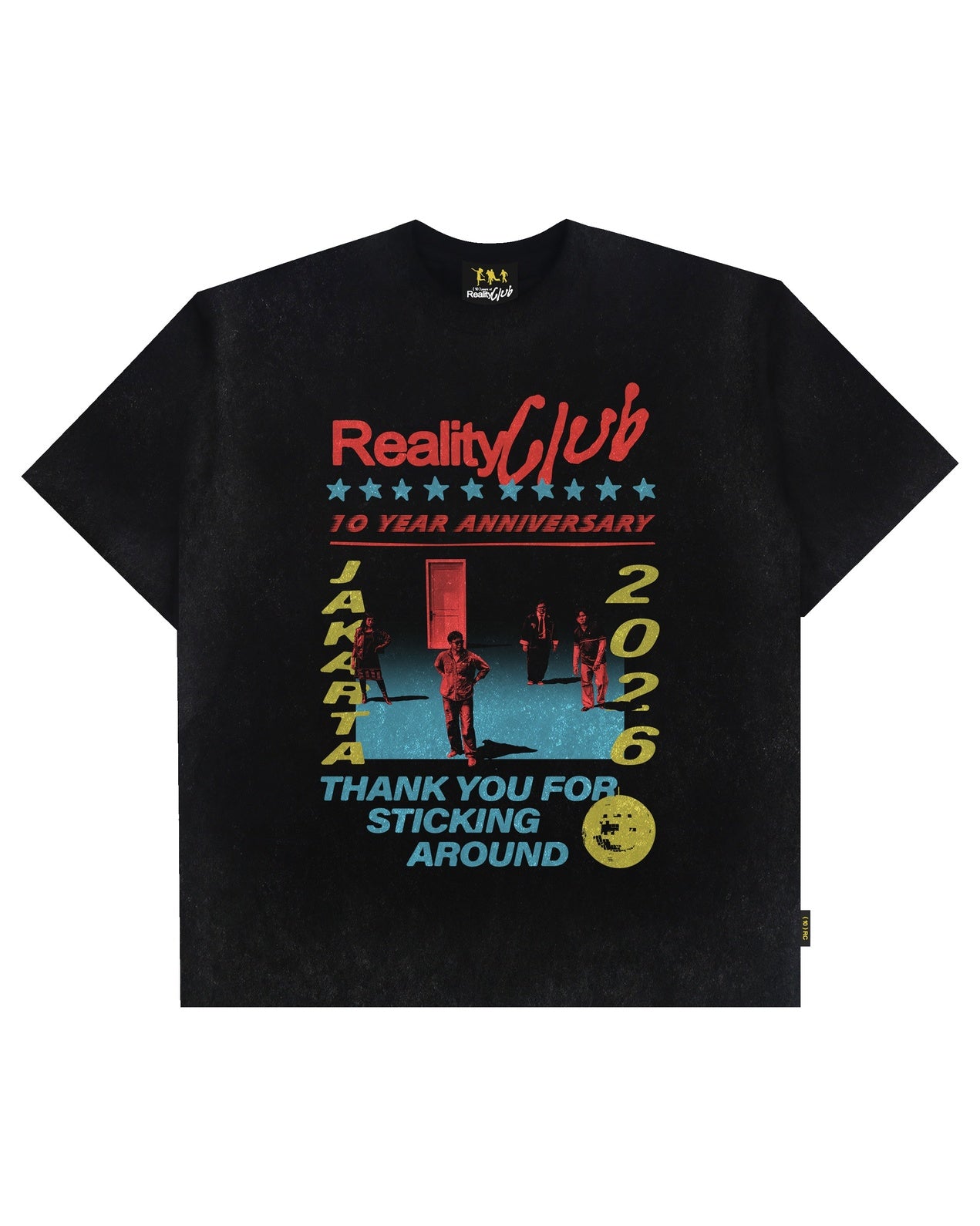 Reality Club - 10 Year Anniversary Washed - T-shirt - Black