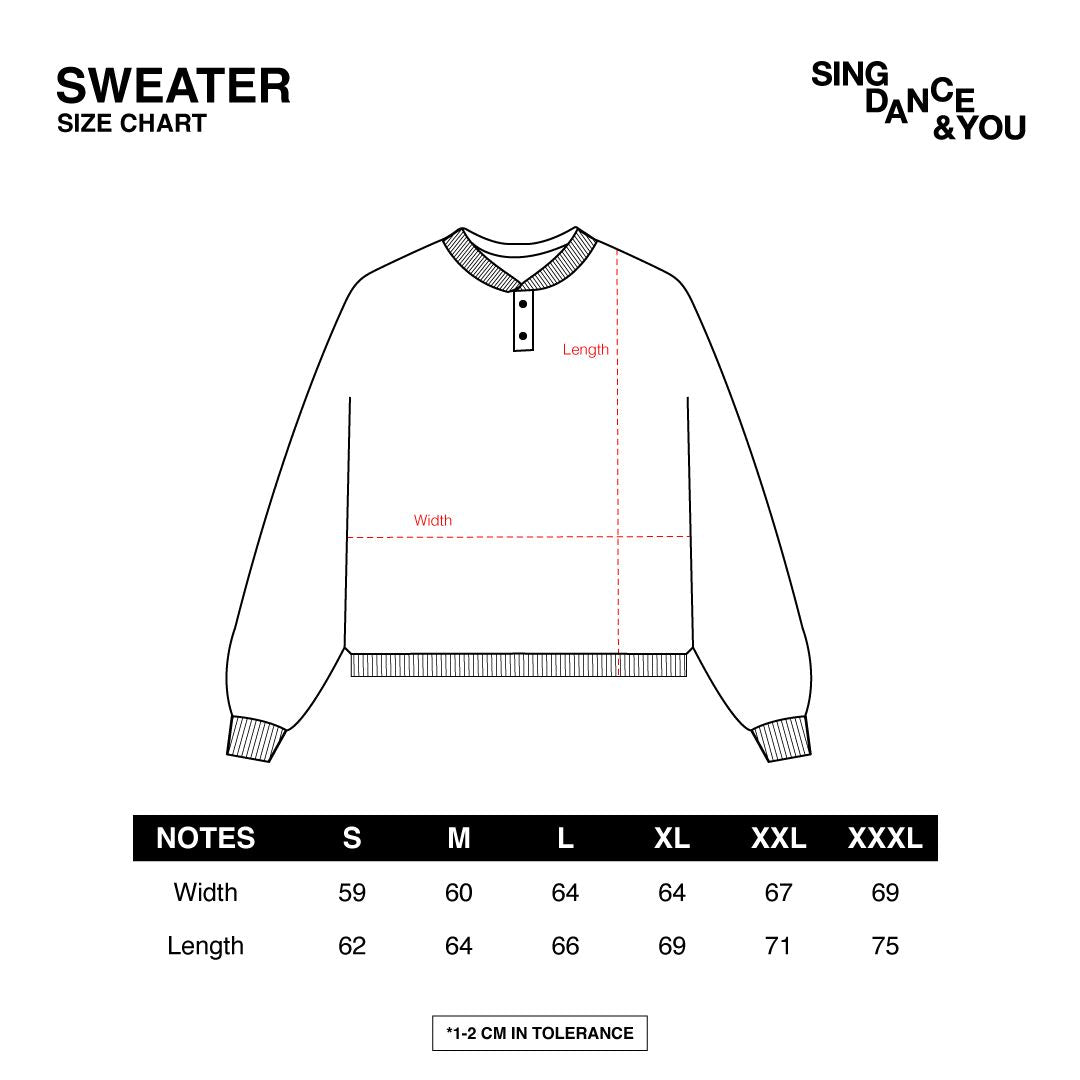 Hindia - Inmate - Crewneck - Maroon — size chart