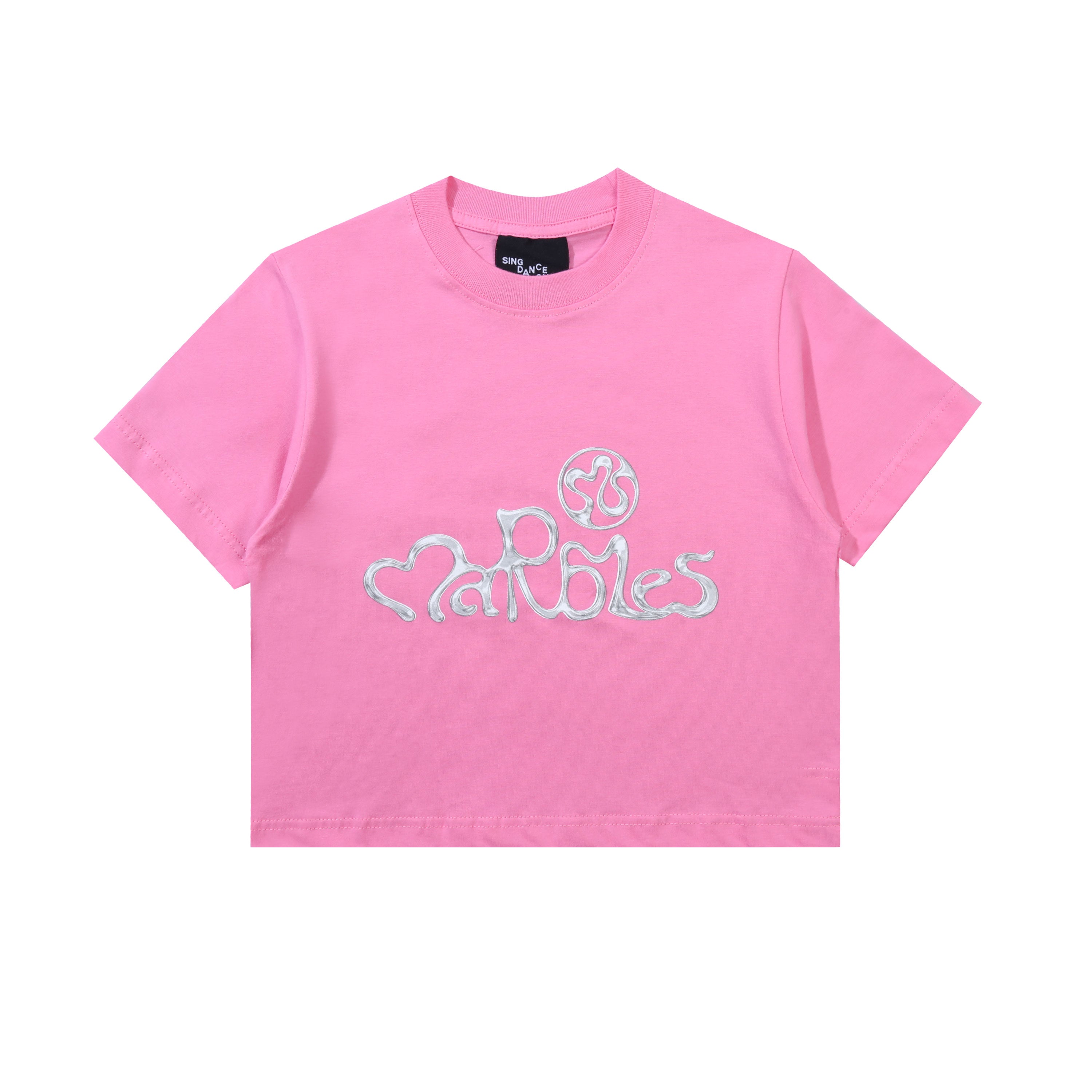 Marbles - Logotype - Baby Tee - Pink-1