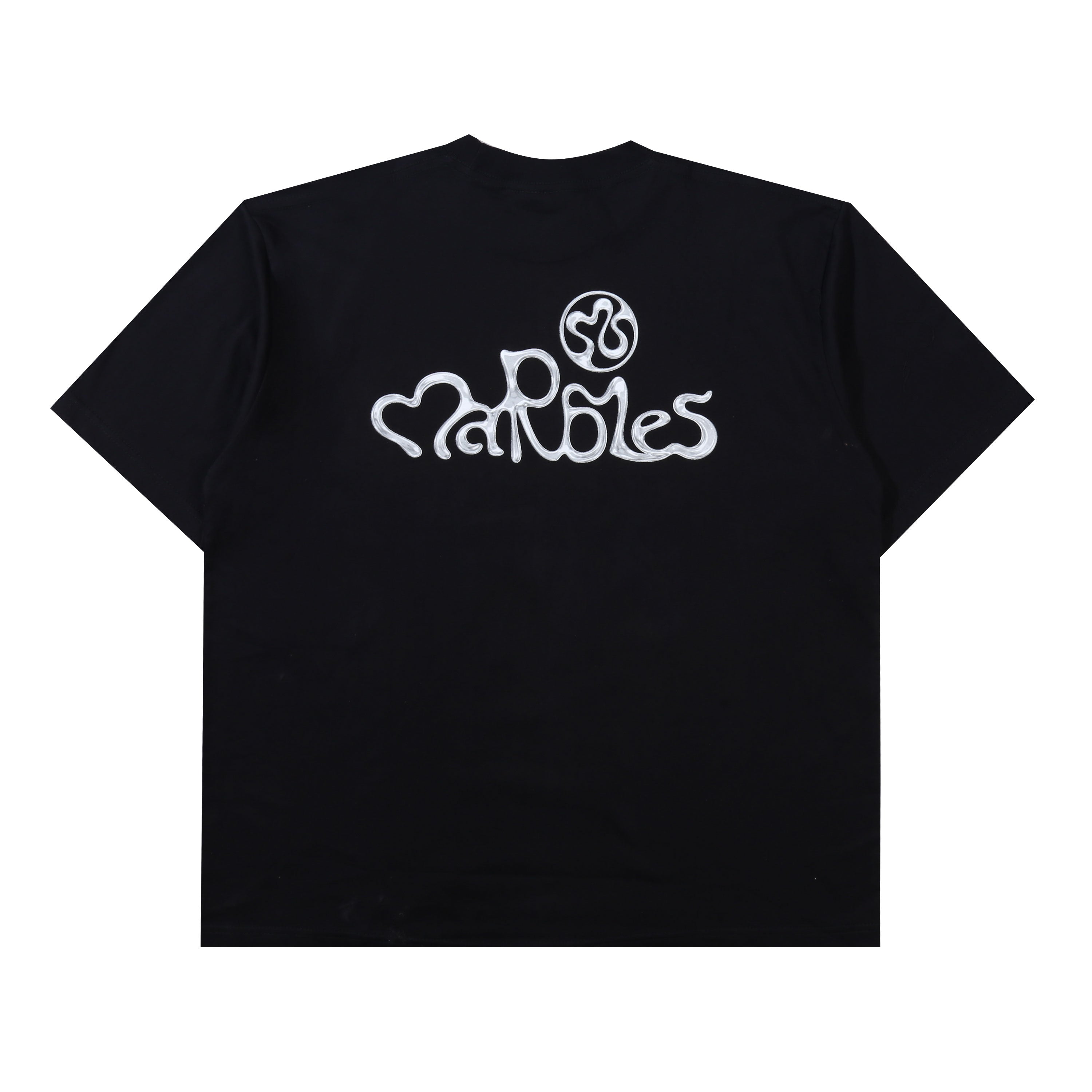 Marbles - Logotype - Boxy T-shirt - Black-2