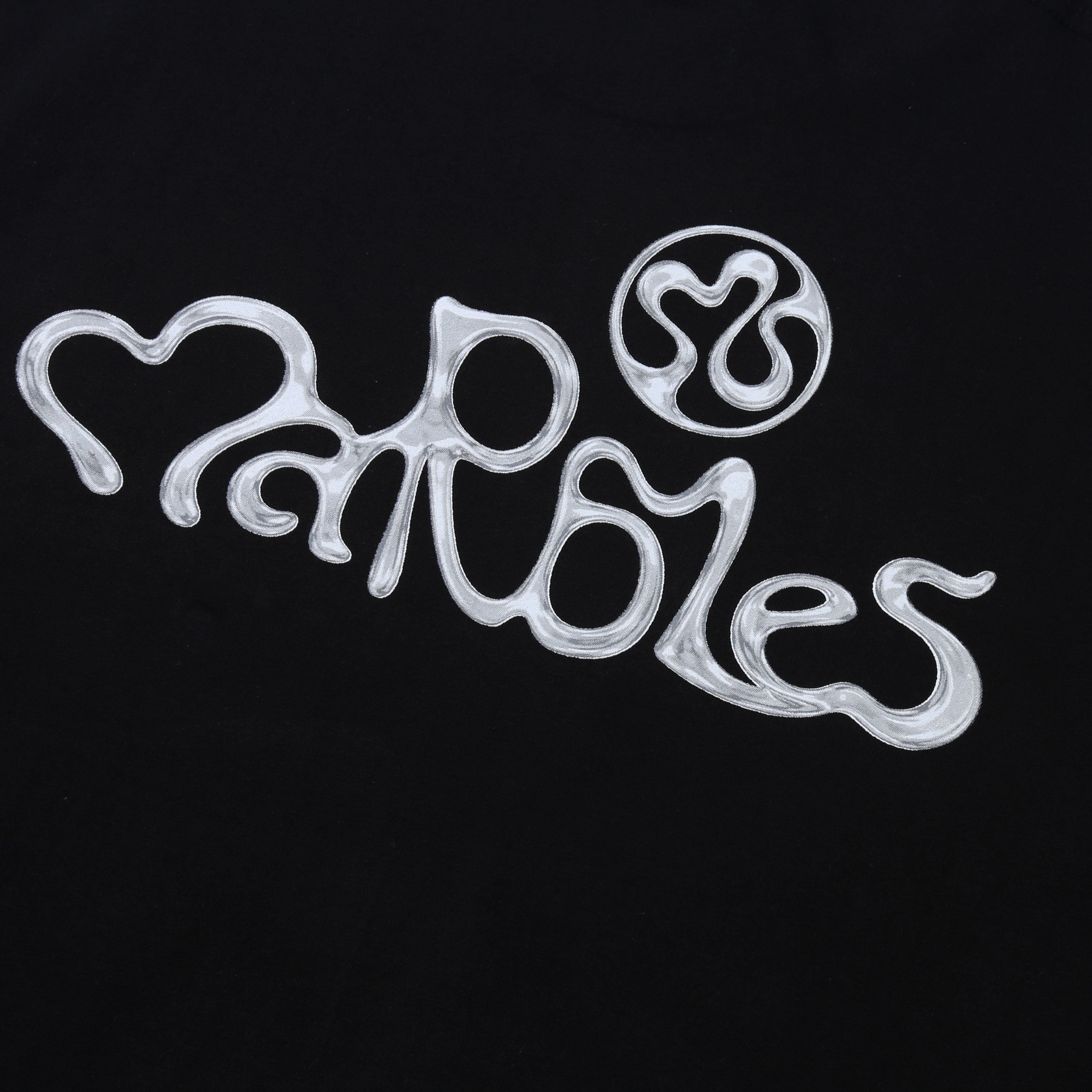 Marbles - Logotype - Boxy T-shirt - Black-4