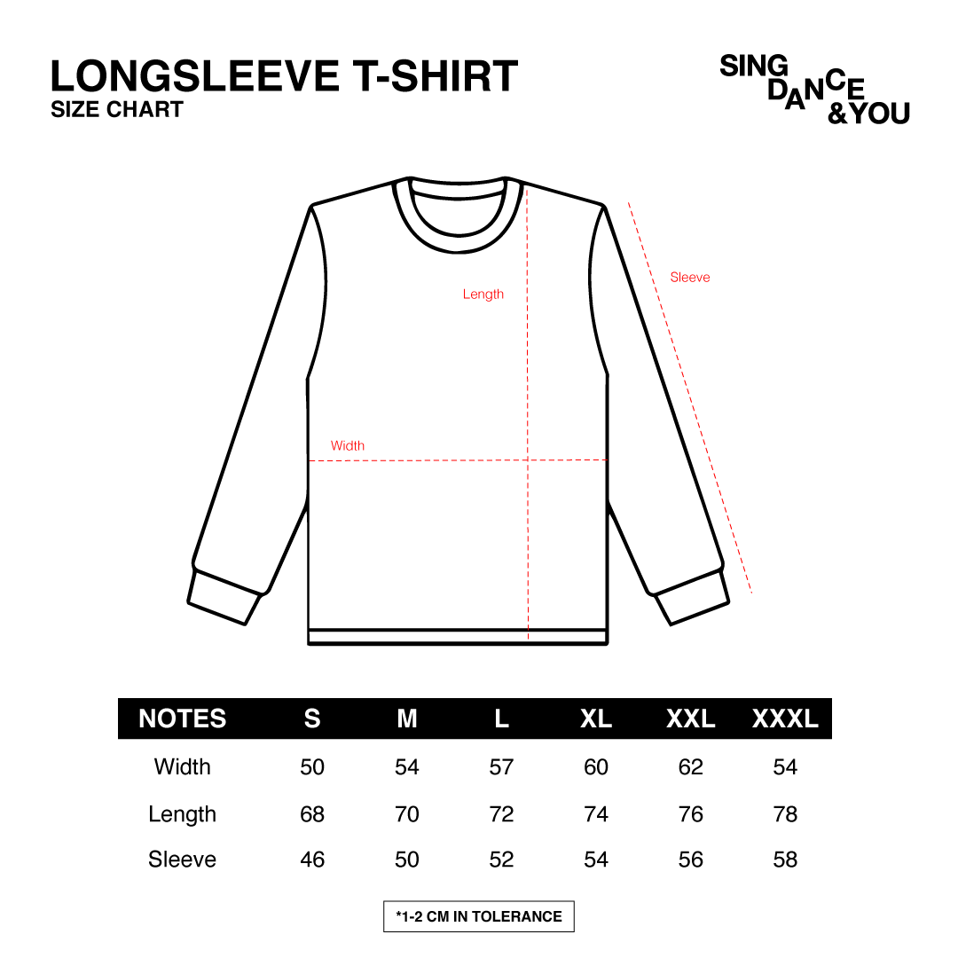 Reality Club - Dancing Washed Longsleeve - T-shirt - Black — size chart