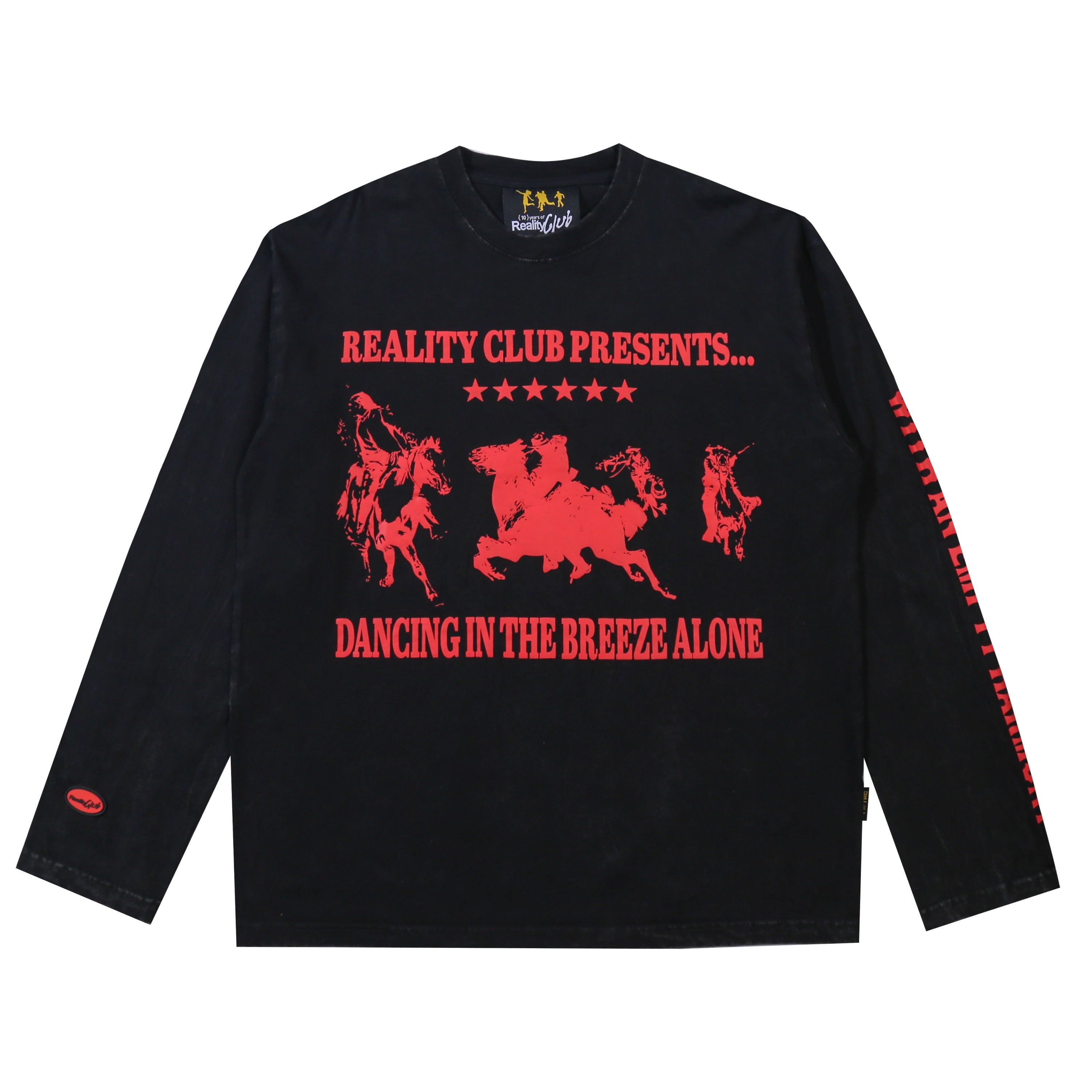 Reality Club - Dancing Washed Longsleeve - T-shirt - Black-1