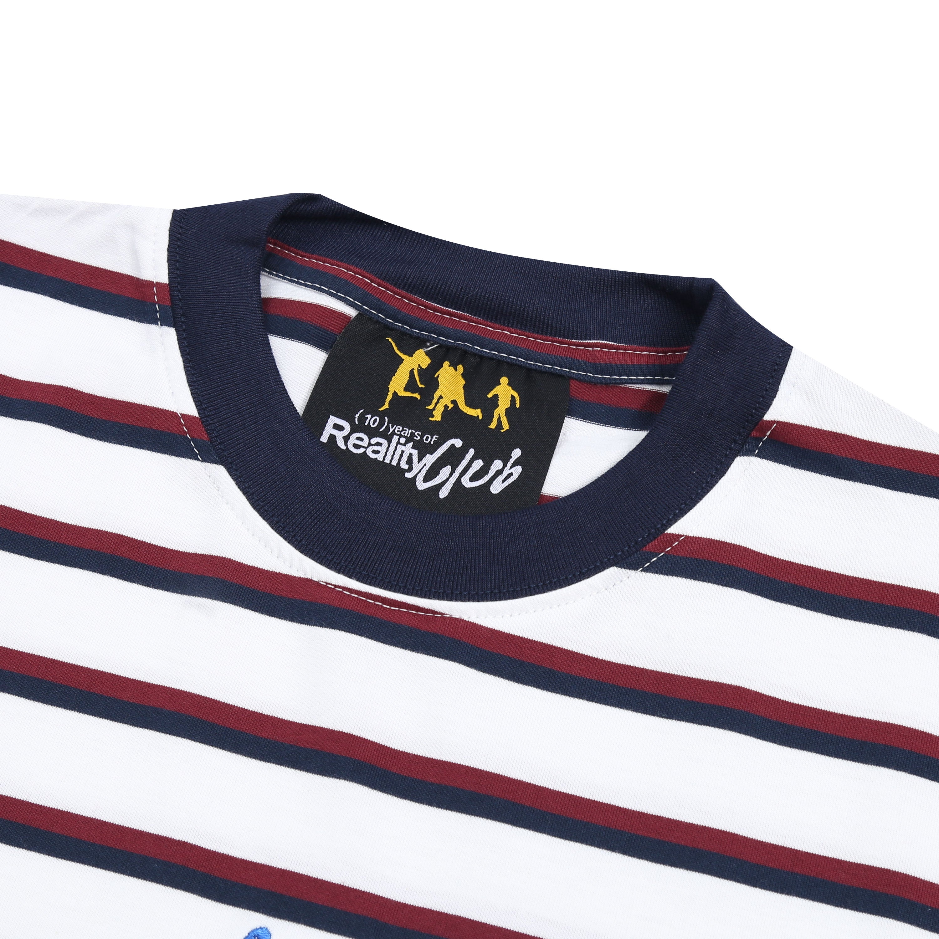 Reality Club - The Club Stripes - T-Shirt - Regular Tee - White-3