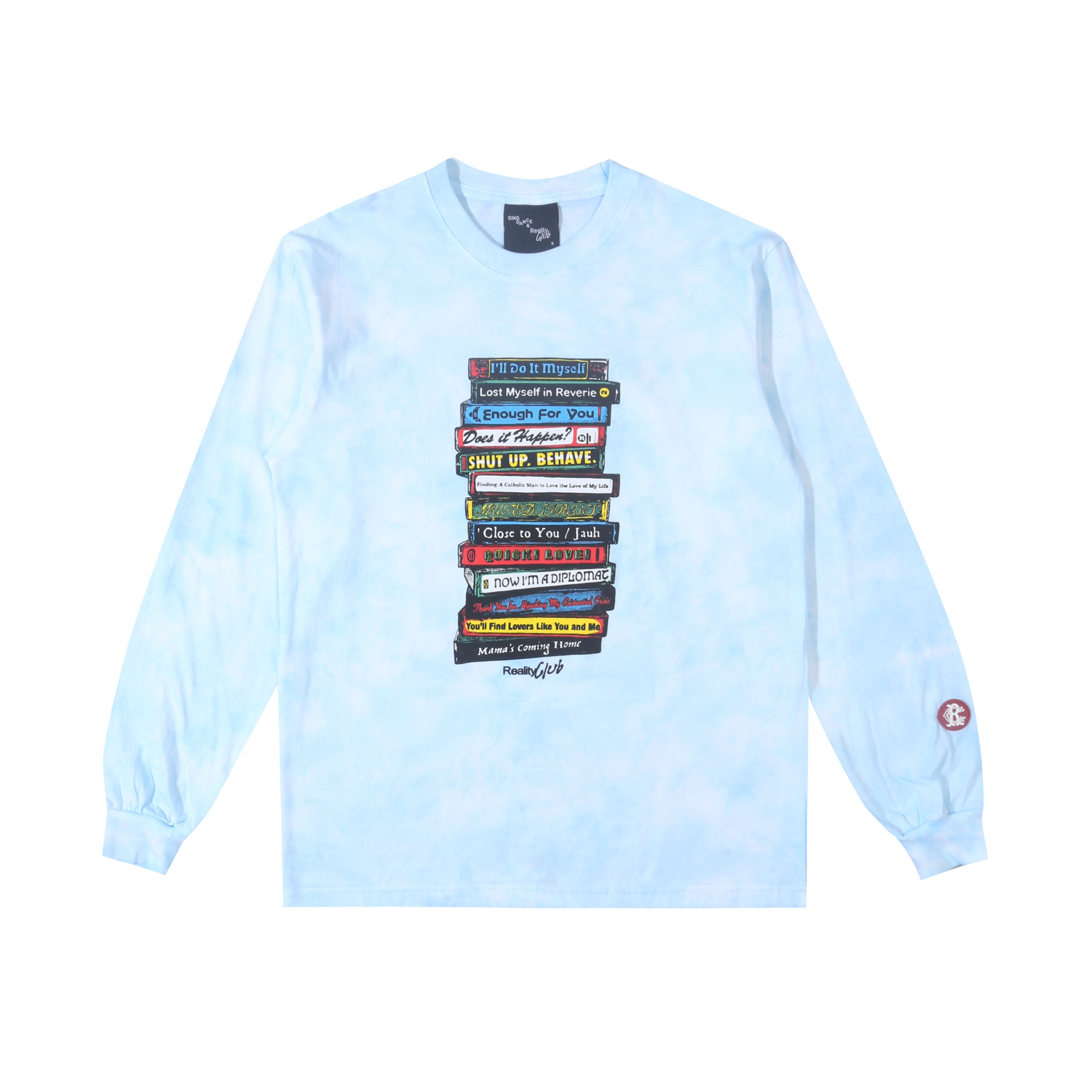 Reality Club - Tracklist 2026 Tie Dye Longsleeve - T-shirt - Blue