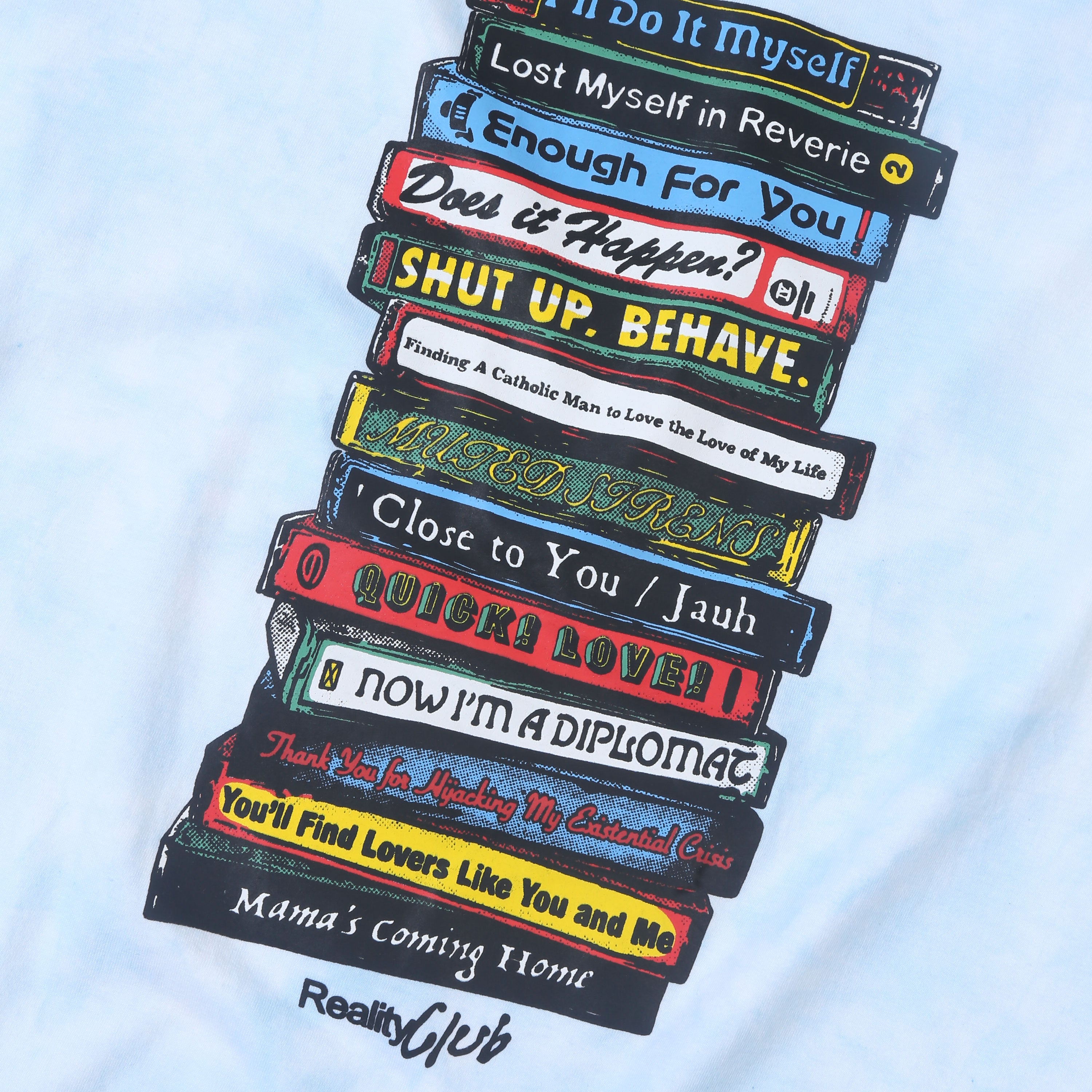 Reality Club - Tracklist 2026 Tie Dye Longsleeve - T-shirt - Blue