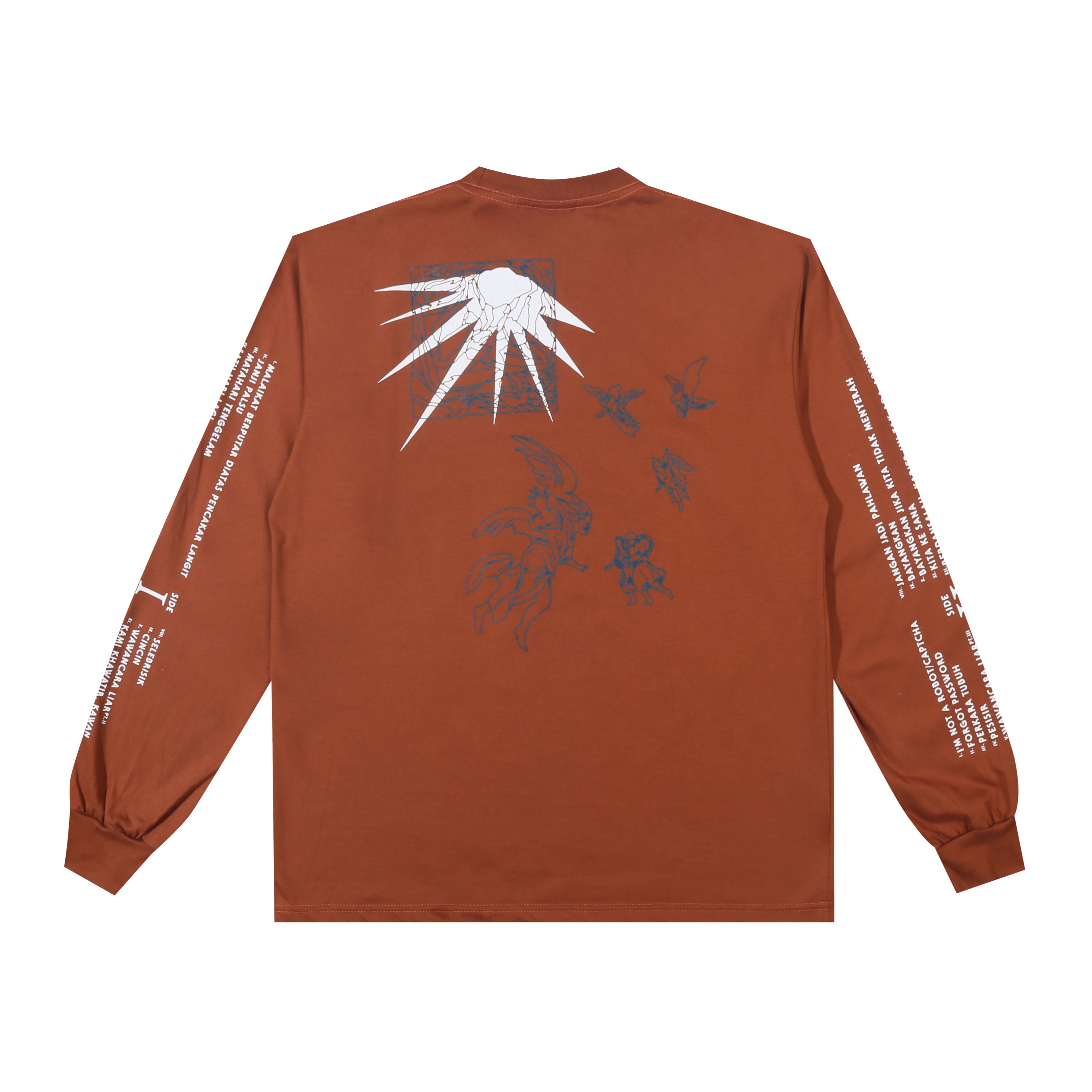 Hindia - LHAB Tracklist Longsleeve - T-shirt - Brown – Sing, Dance