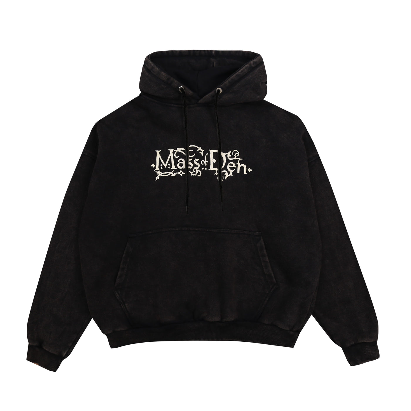 Denisa - Mass of Den - Hoodie - Light Washed - Black — size chart