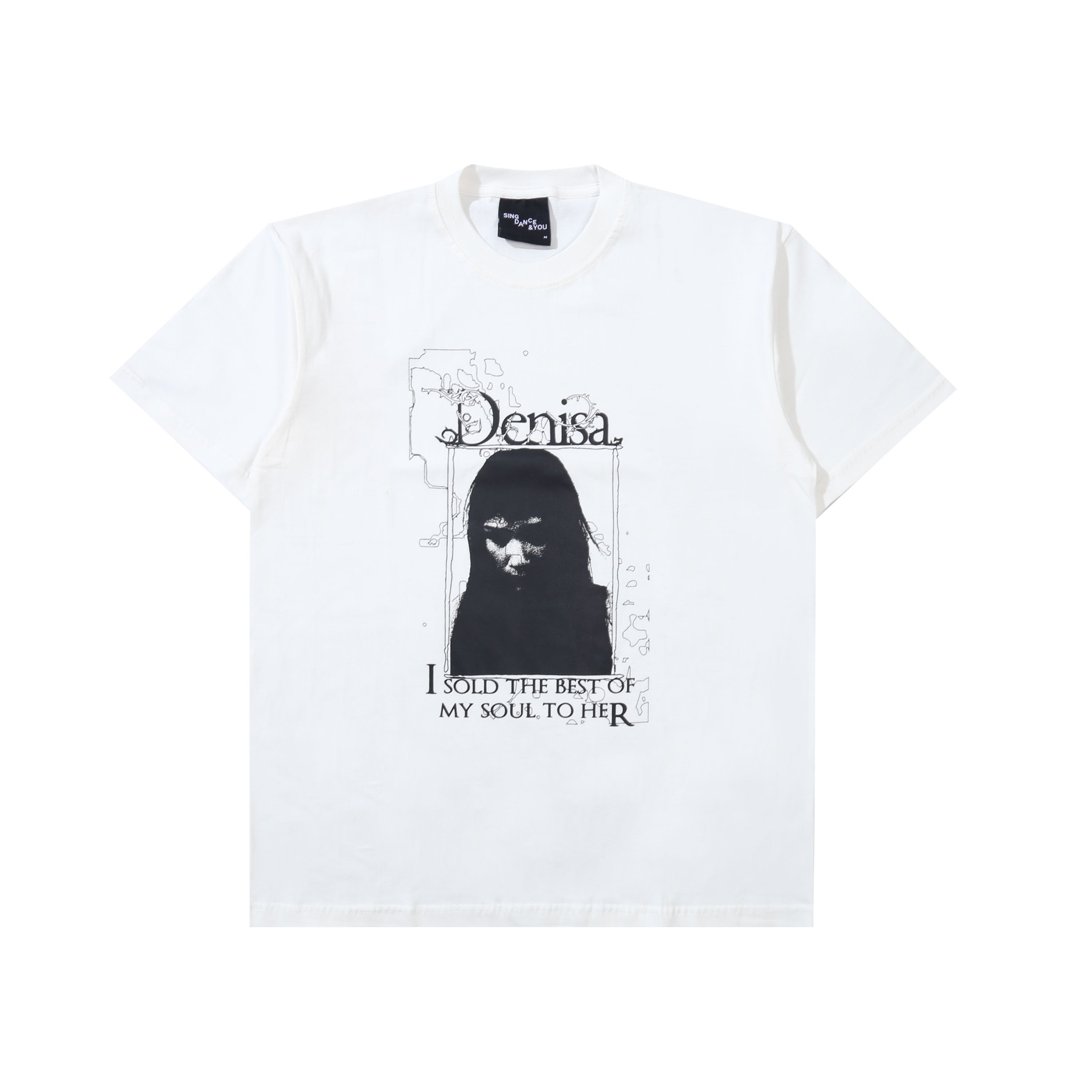 Denisa - Potrait of Den - T-Shirt - Regular Tee - Broken White-1