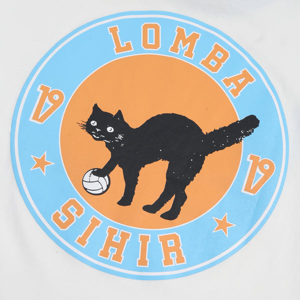 Lomba Sihir - Black Cat - Ringer T-Shirt - Regular Tee - White-4