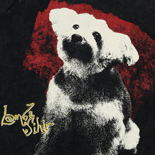 Lomba Sihir - Doggo - T-Shirt - Regular Tee - Stoned Washed - Black-4