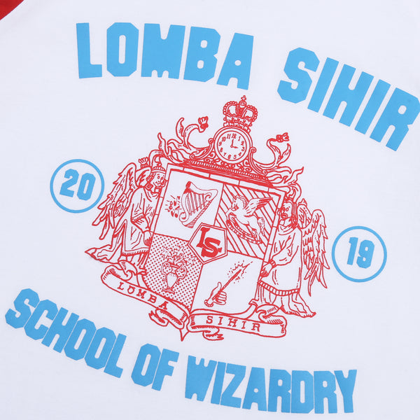 Lomba Sihir - The Badge - Raglan T-Shirt - Kids Tee - White & Red-3