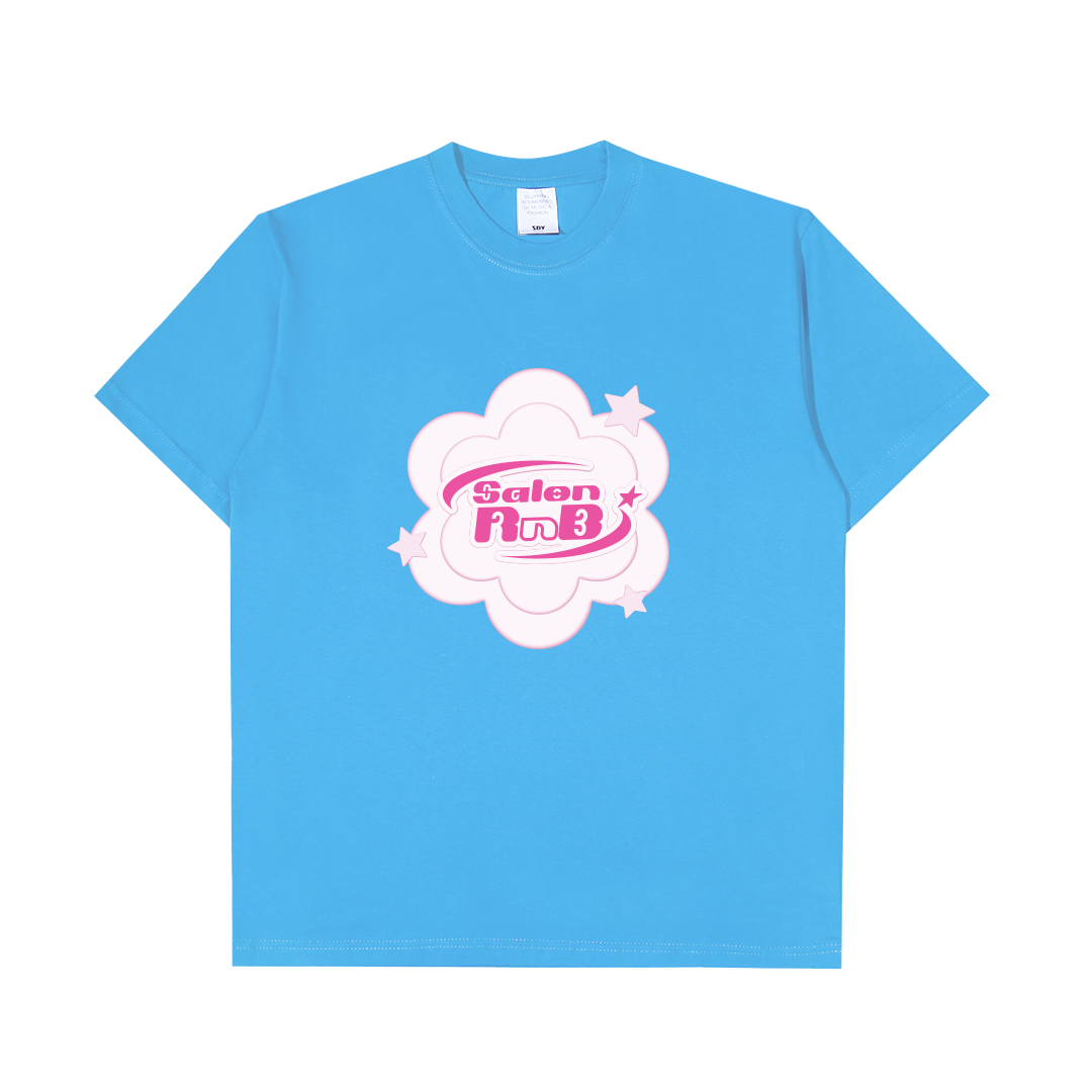 Salon RnB - Bubble Logo Tee - T-Shirt - Boxy Tee - Blue-1