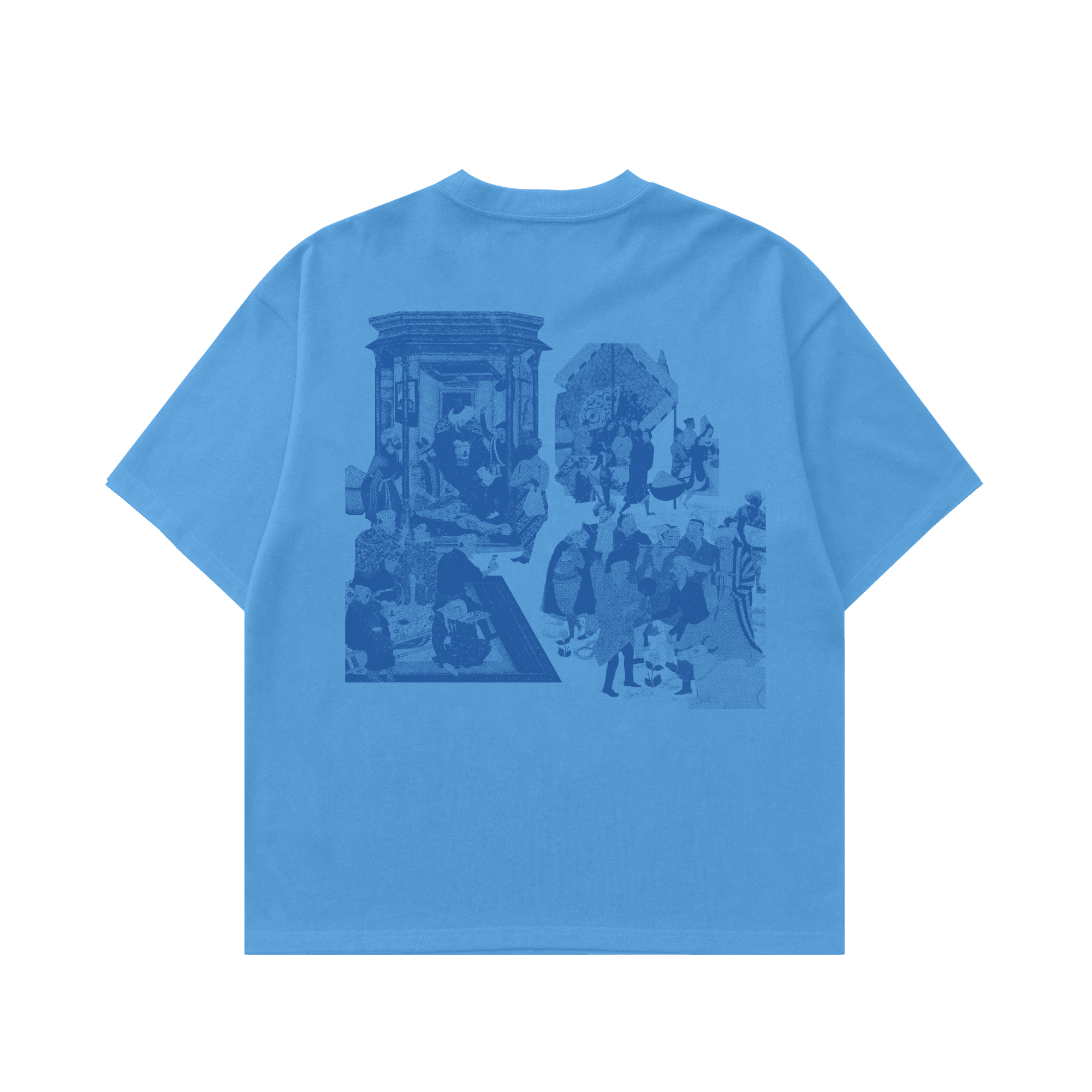 Polka Wars - Frame - T-Shirt - Blue-2