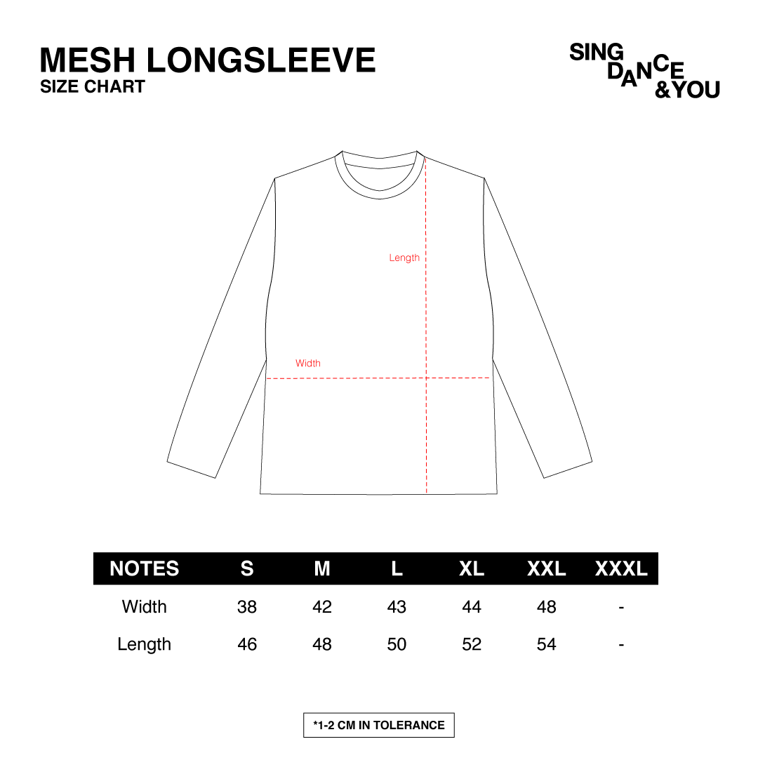 Natasha Udu - Coquette - T-Shirt - Longsleeve Fitted - Gradient — size chart