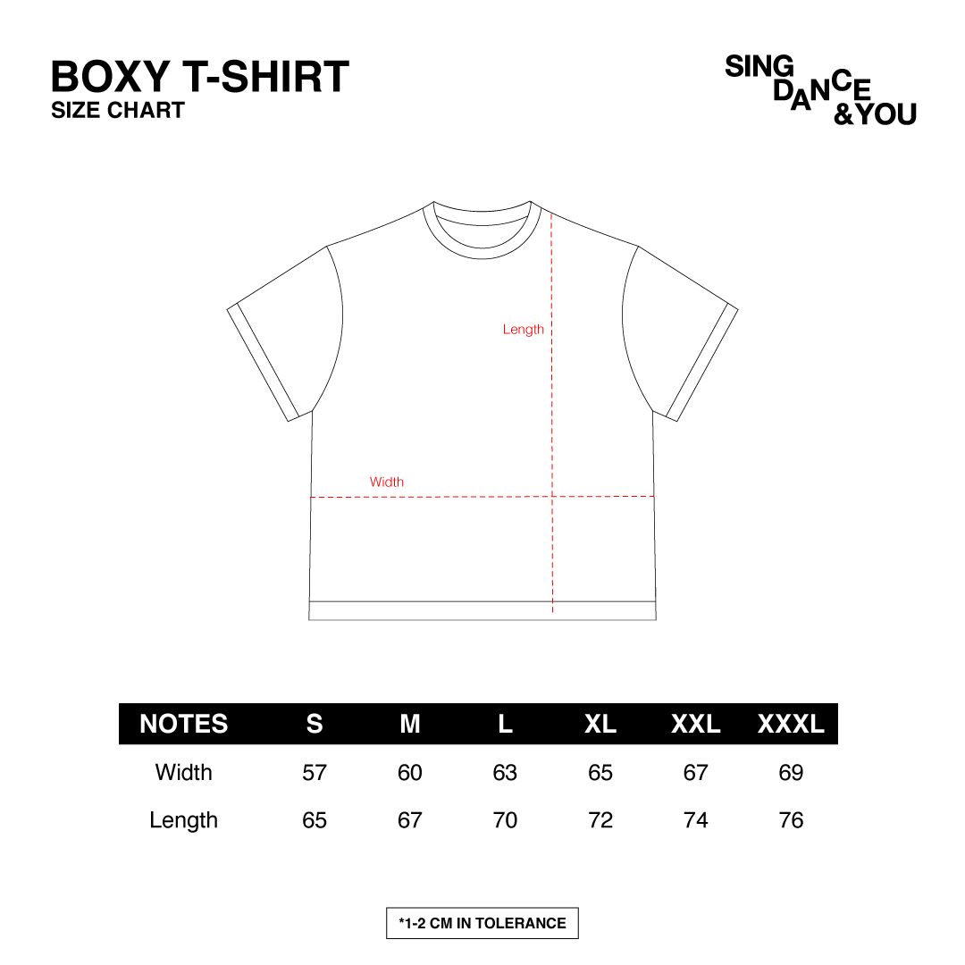 Natasha Udu - Girl You Lead - T-Shirt - Boxy Tee - Brown — size chart