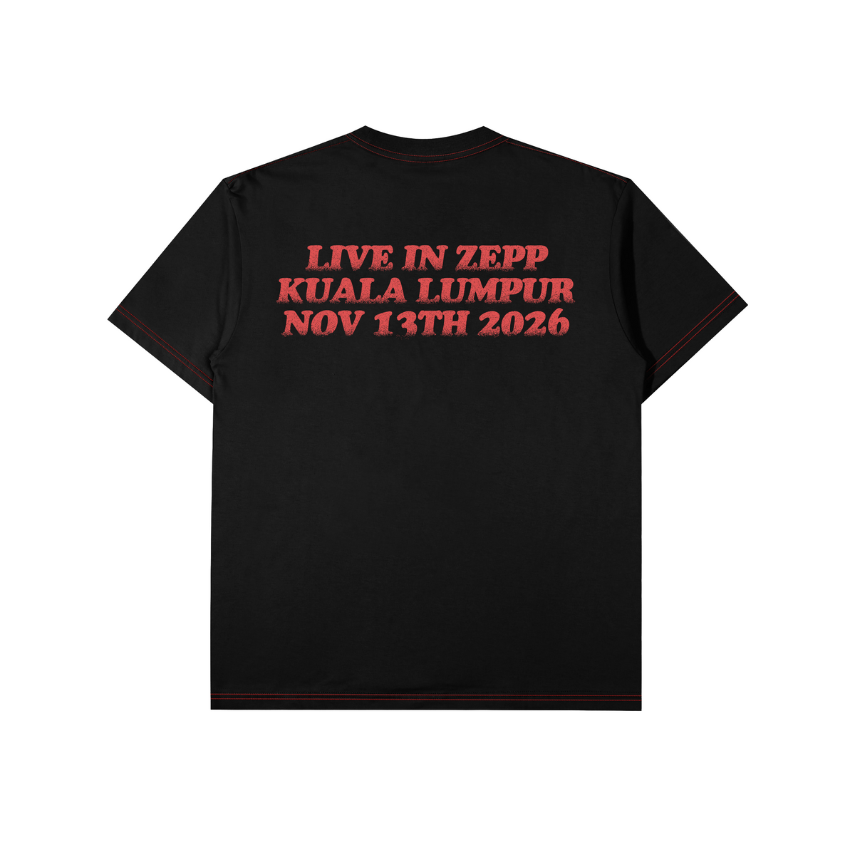 Reality Club - Reality Club Live In KL - T-Shirt - Regular - Red Stich - Black-2