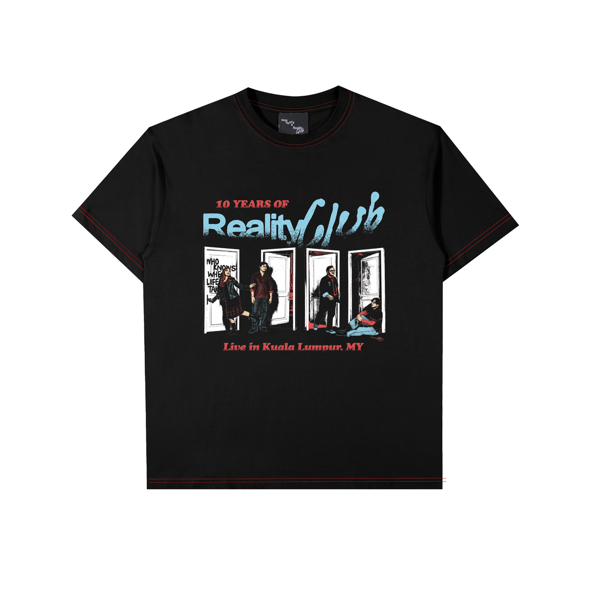 Reality Club - Reality Club Live In KL - T-Shirt - Regular - Red Stich - Black