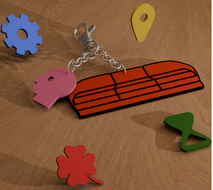 Lomba Sihir - Sofa - Keychain - Red — size chart