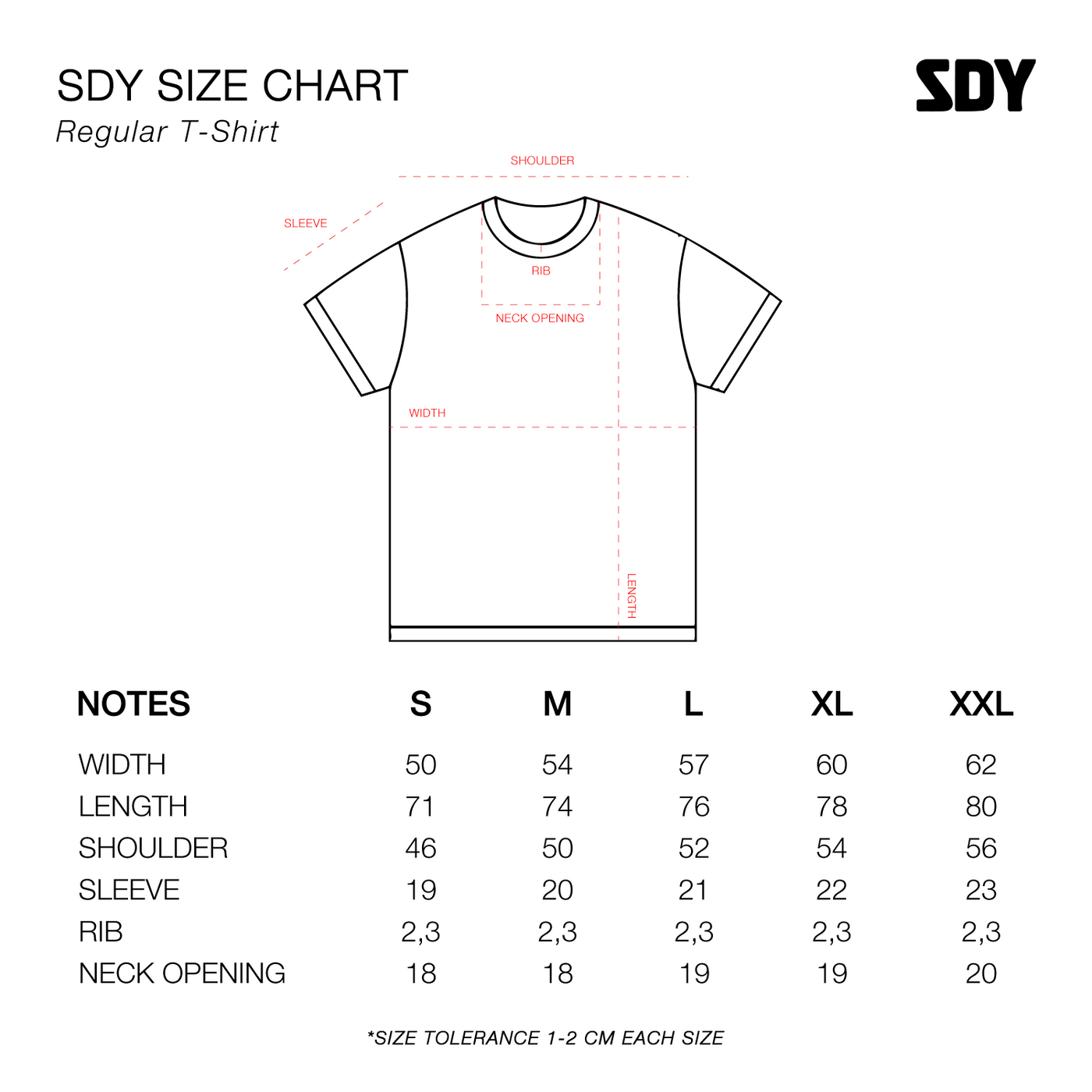 Hindia - Letdown - T-shirt - Black — size chart