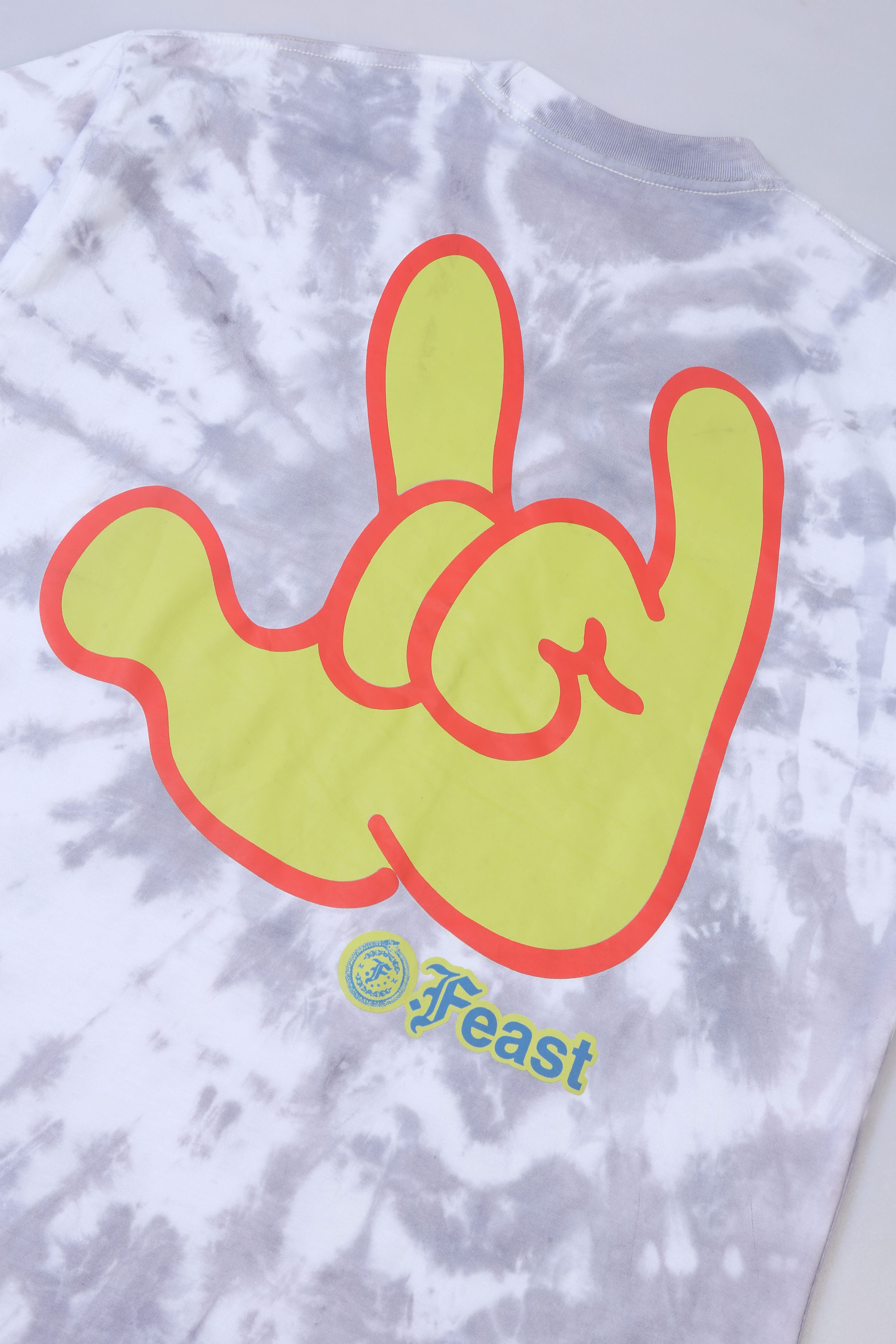 .Feast - Gajah Semut Manusia  Tie Dye - T-shirt - White