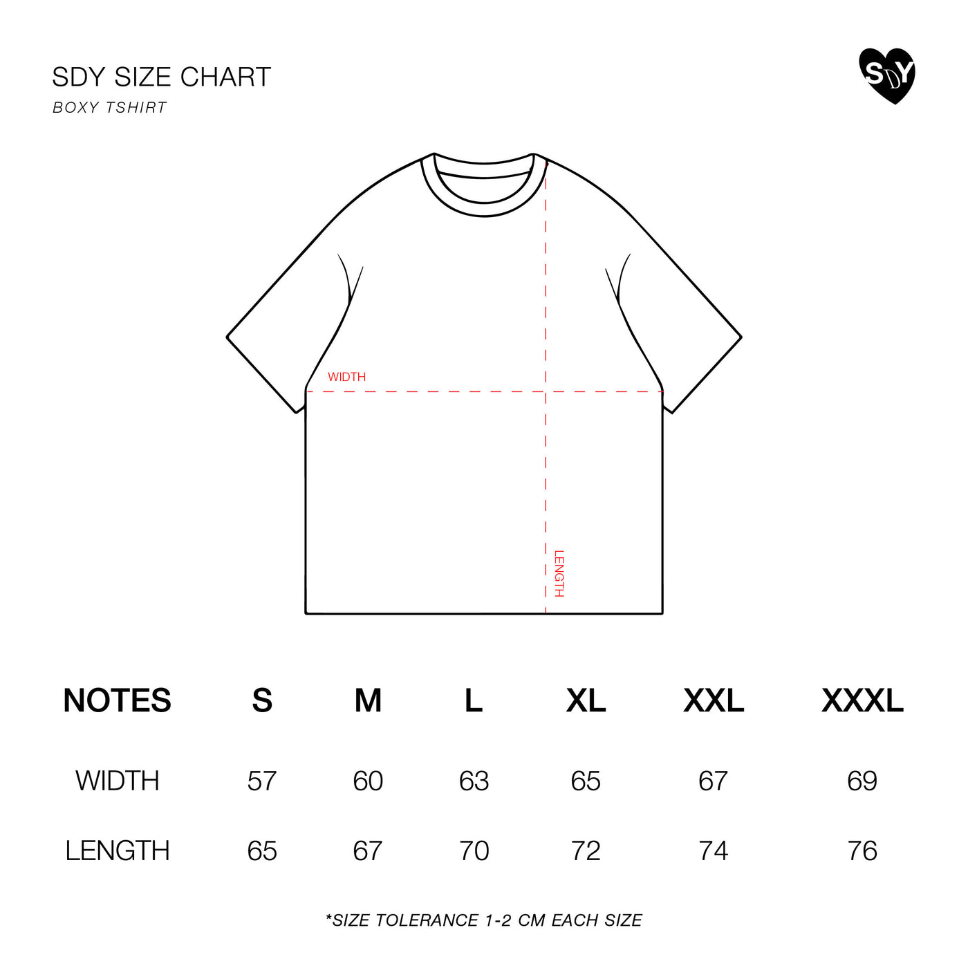 Lomba Sihir - Nirrrlaba - Boxy T-shirt - Black — size chart