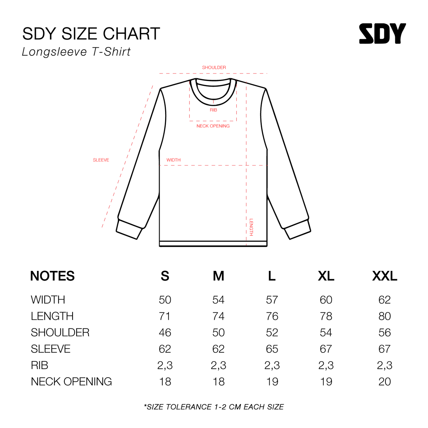 Reality Club - Forbidden Love Longsleeve - T-shirt - White — size chart