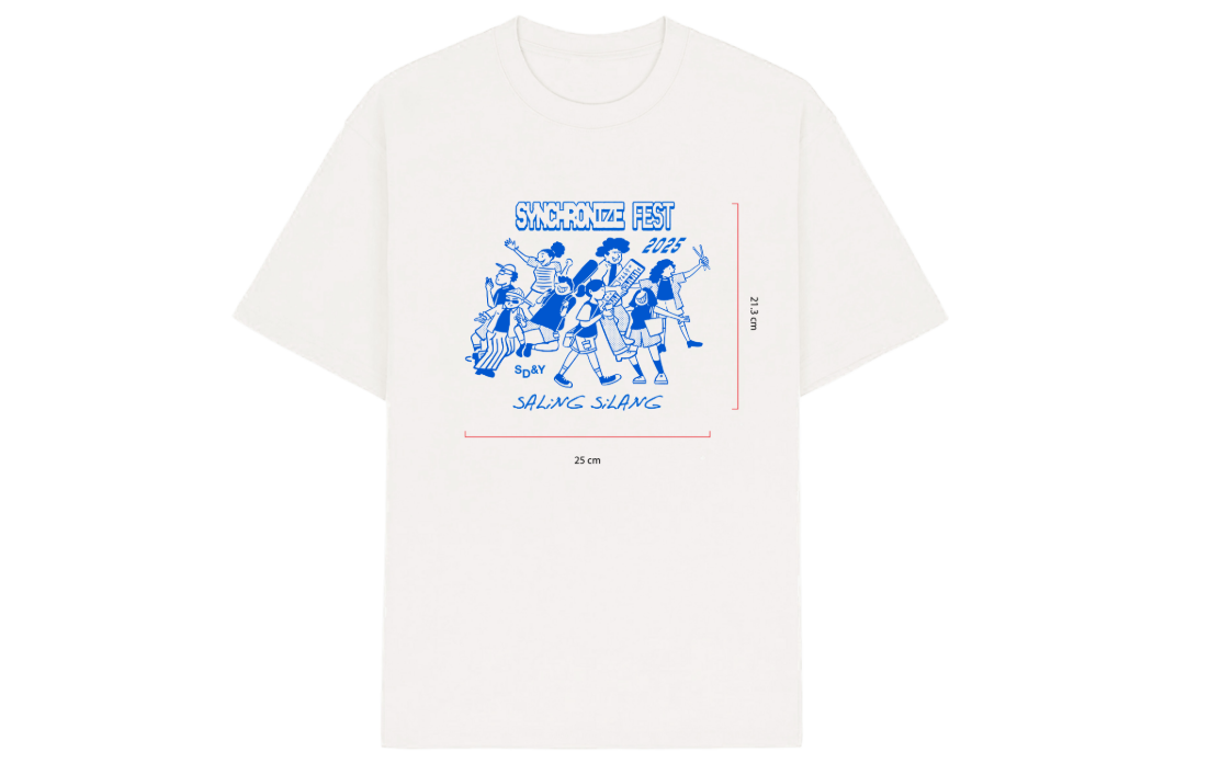 Synchronize Fest 2025 - Saling Silang Live Screen Print - T-shirt - White-1